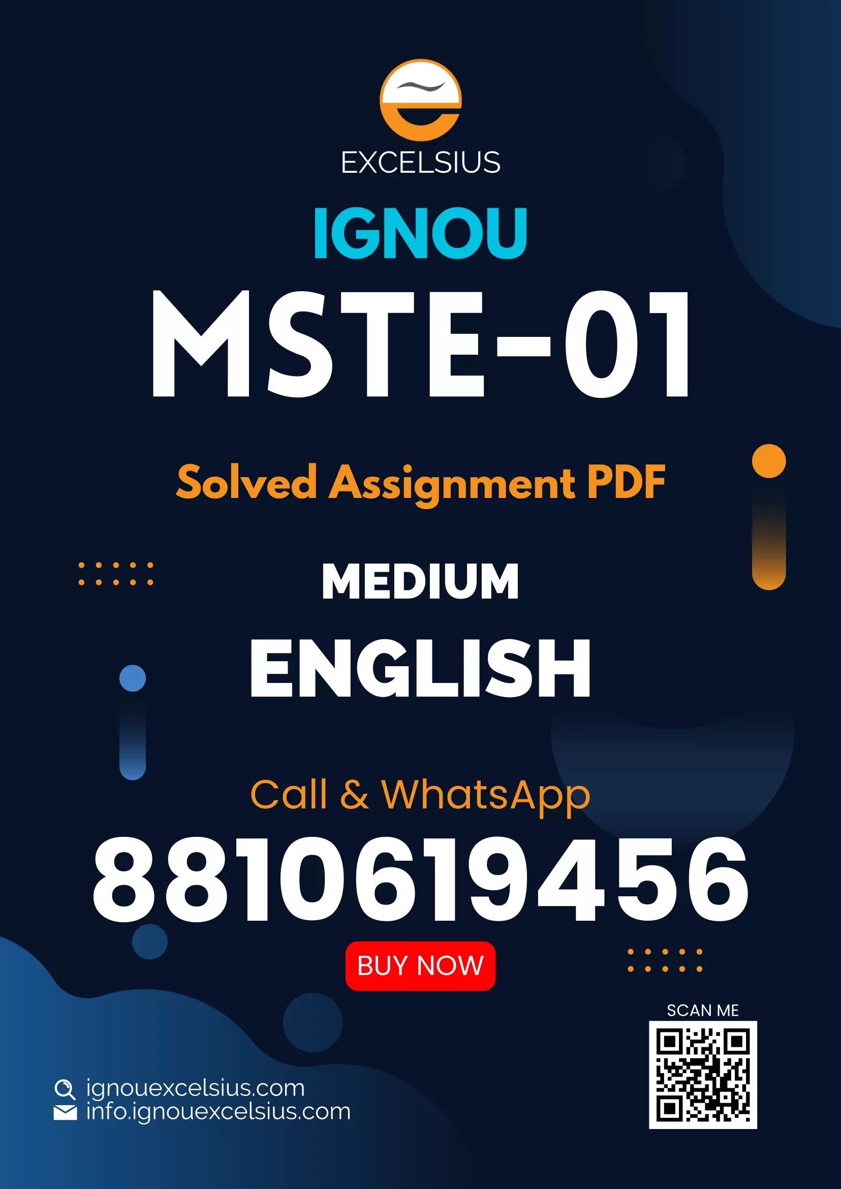 IGNOU MSTE-01 - Industrial Statistics-I Latest Solved Assignment-January 2024 - December 2024