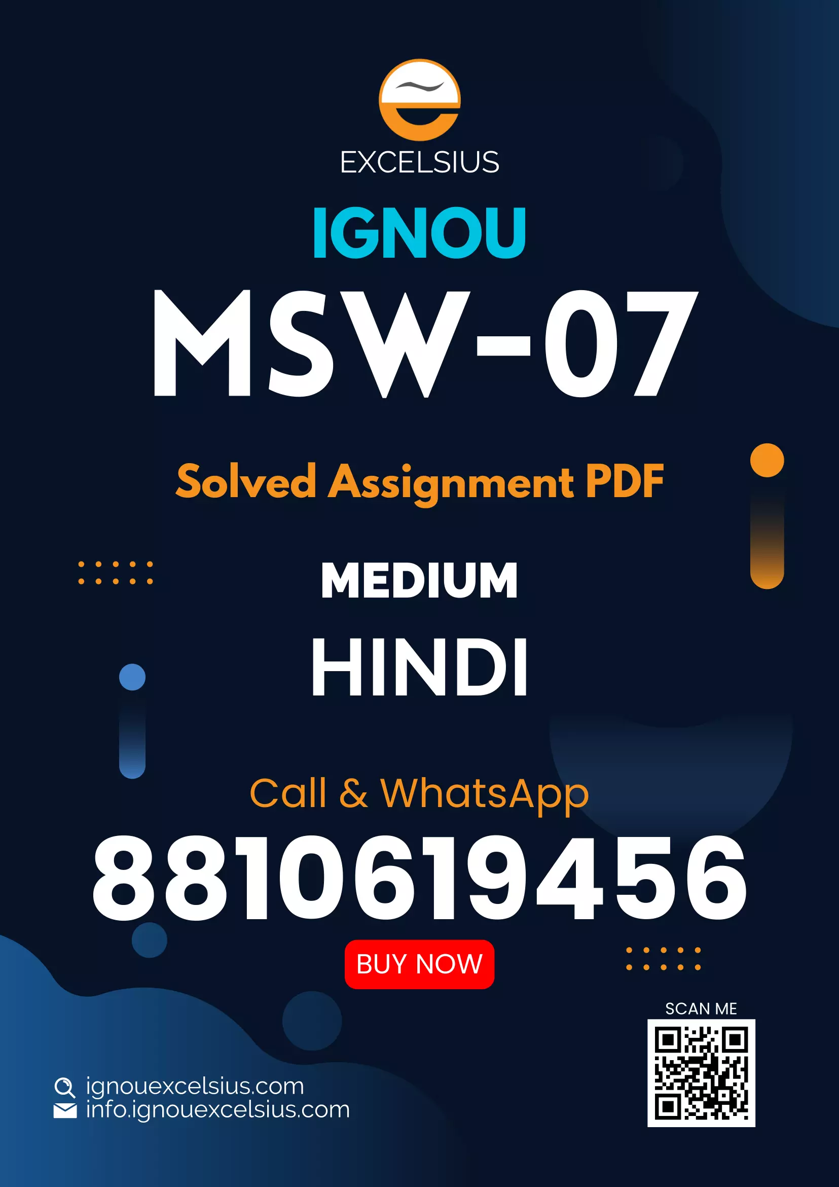 IGNOU MSW-07 - Case work and Counselling: Working with Individuals, Latest Solved Assignment-July 2022 – January 2023