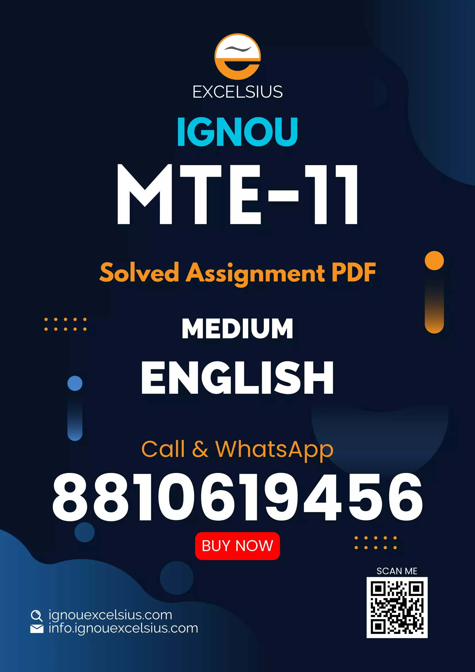 IGNOU MTE-11 - Probability and Statistics, Latest Solved Assignment-January 2024 - December 2024