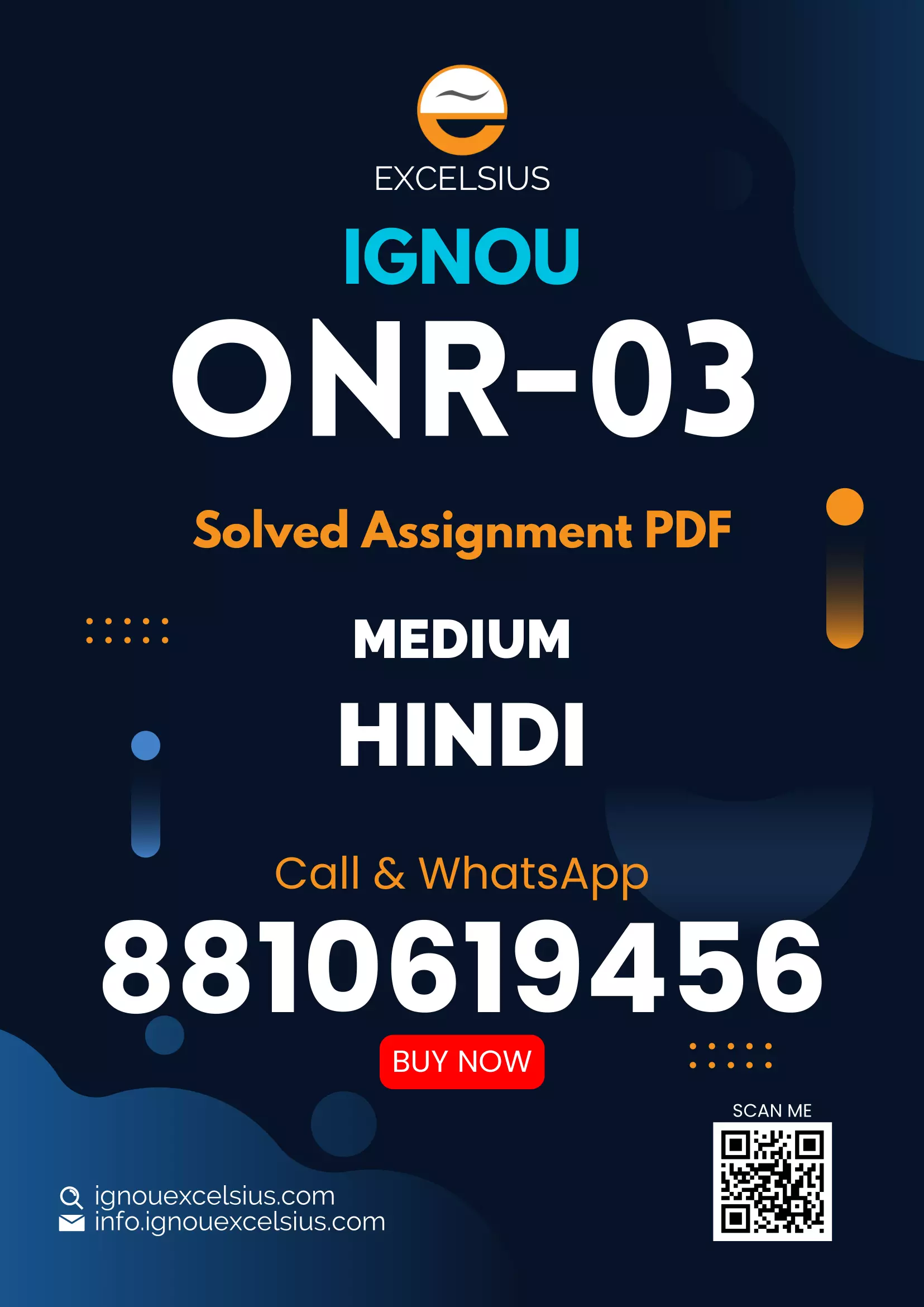 IGNOU ONR-03 - Water Harvesting, Conservation and Utilization Latest Solved Assignment-January 2023 - July 2023