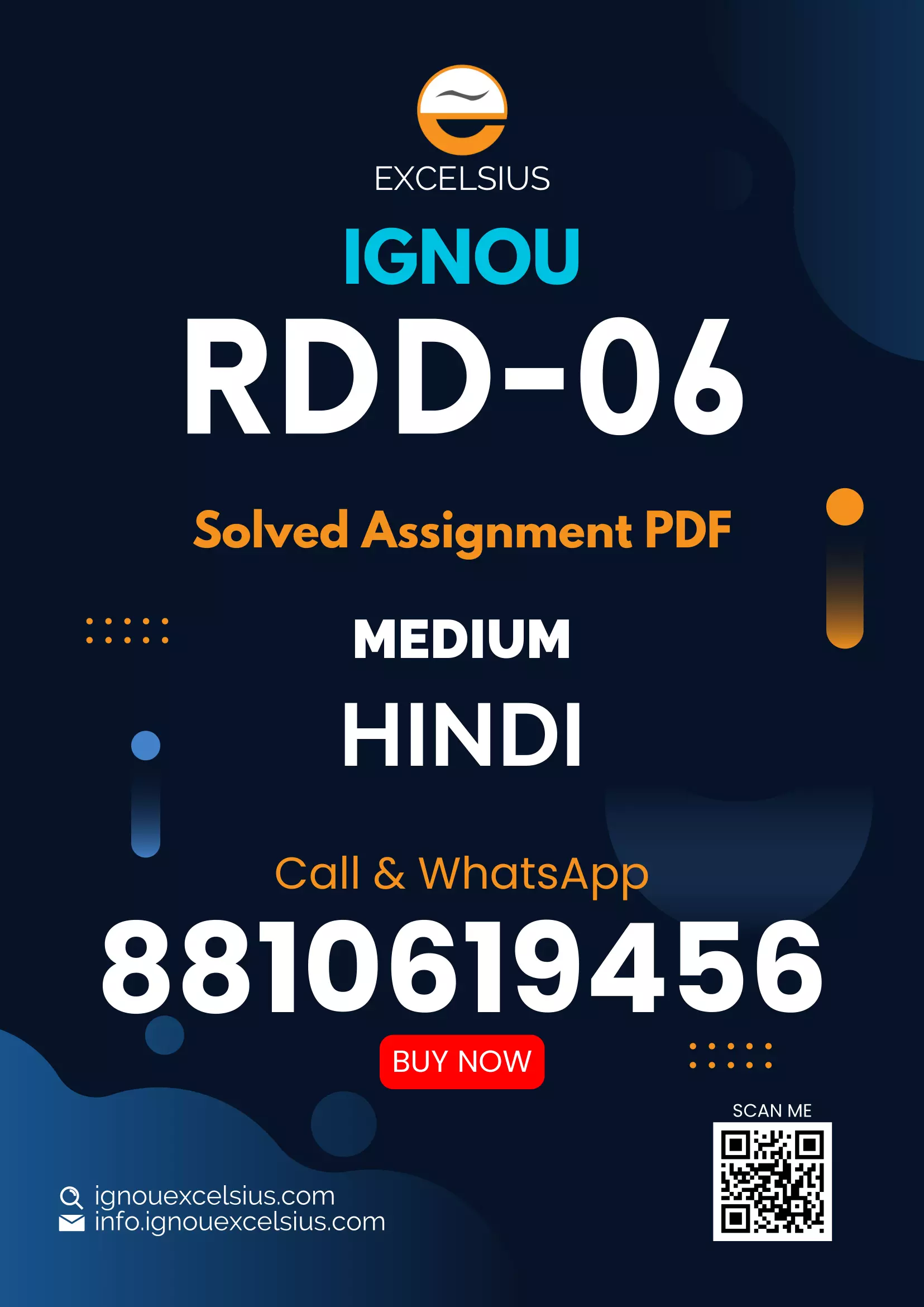 IGNOU RDD-06 - Rural Health Care Latest Solved Assignment-July 2023 - January 2024