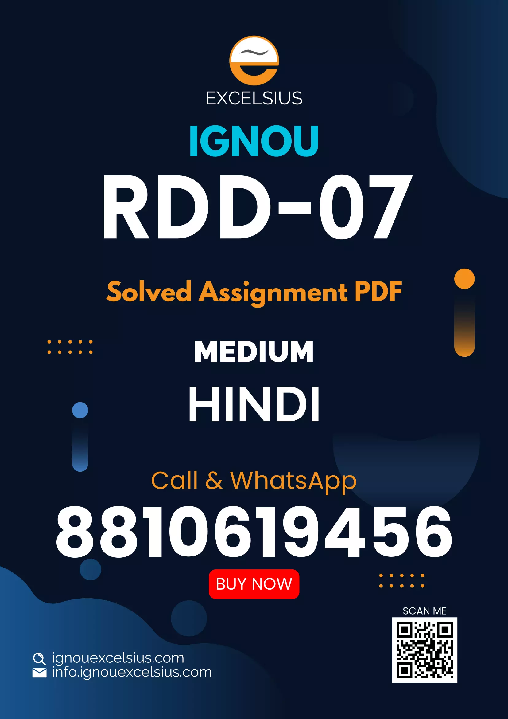 IGNOU RDD-07 - Communication Extension in Rural Development Latest Solved Assignment-July 2023 - January 2024