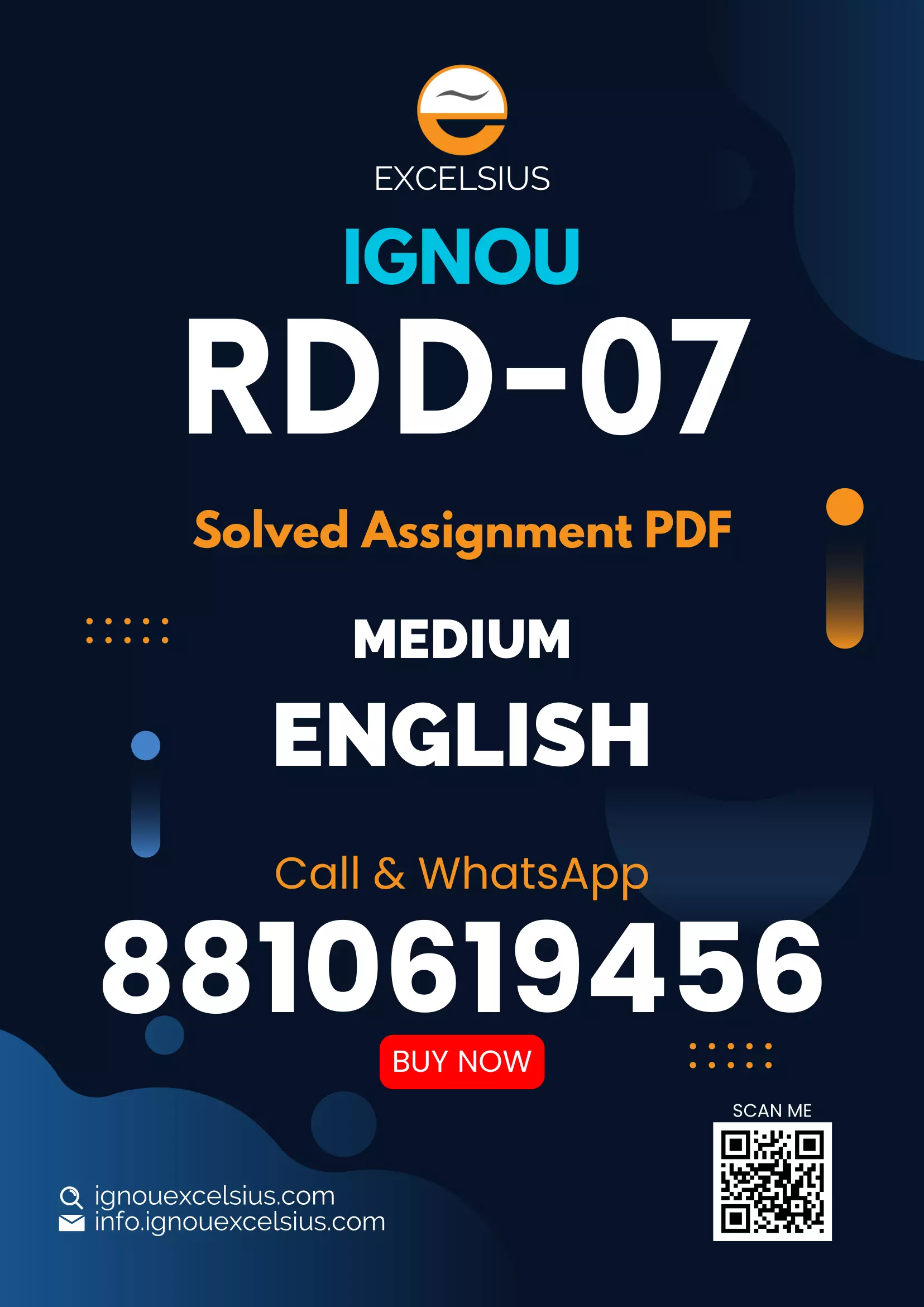 IGNOU RDD-07 (PGDRD) - Communication and Extension in Rural Development Latest Solved Assignment-July 2022 – January 2023