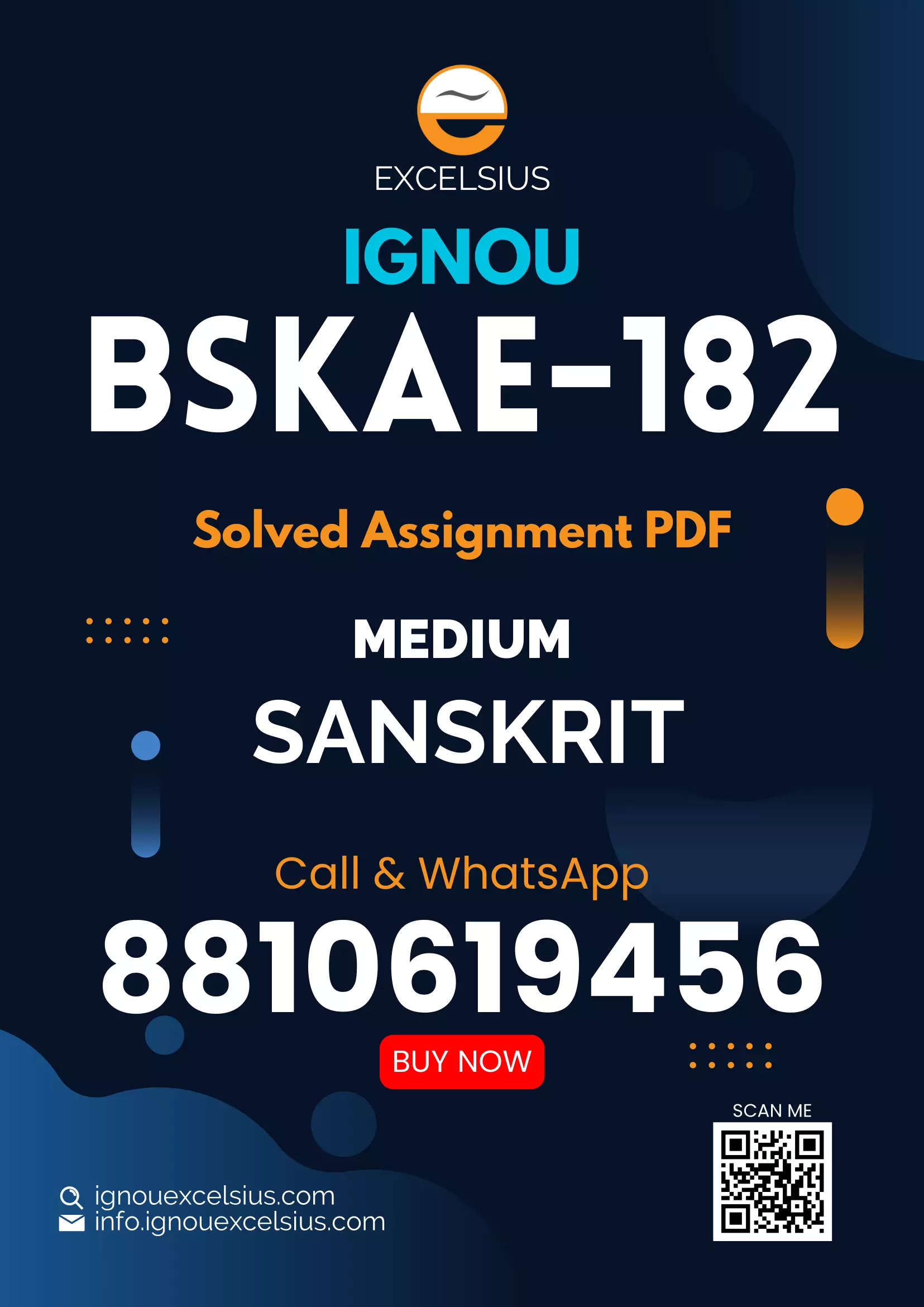 IGNOU BSKAE-182 - Sanskrit Sahitya Latest Solved Assignment-July 2023 - January 2024