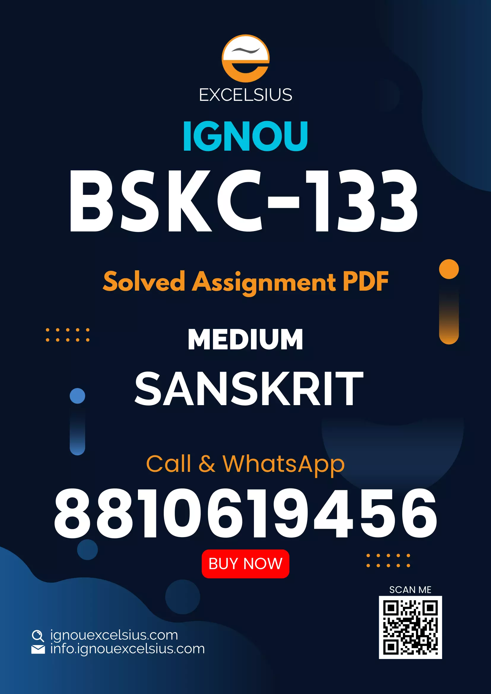 IGNOU BSKC-133 - Sanskrit Natak, Latest Solved Assignment-July 2023 - January 2024