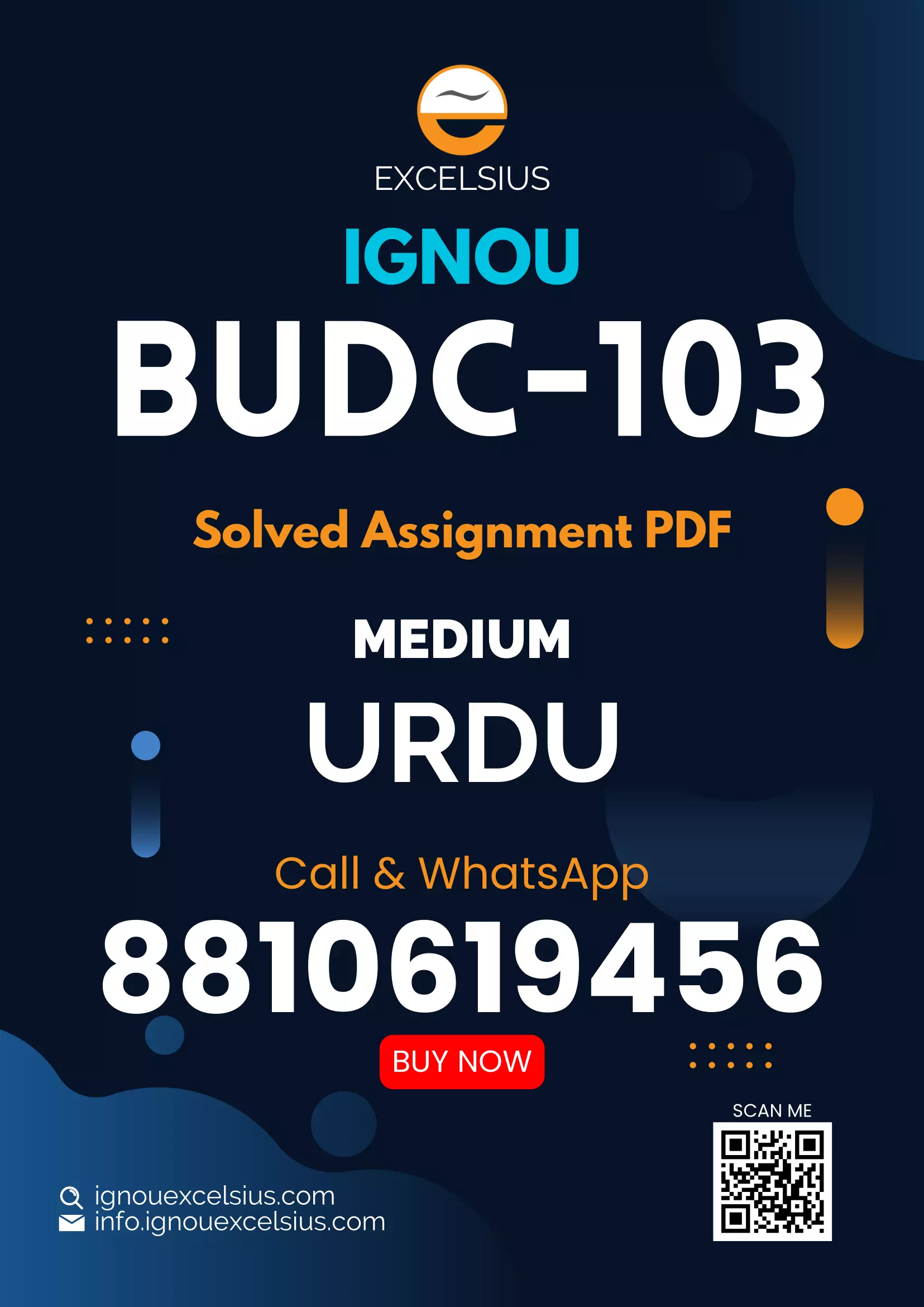 IGNOU BUDC-103 - Study of Modern Urdu Nazm Latest Solved Assignment-July 2023 - January 2024