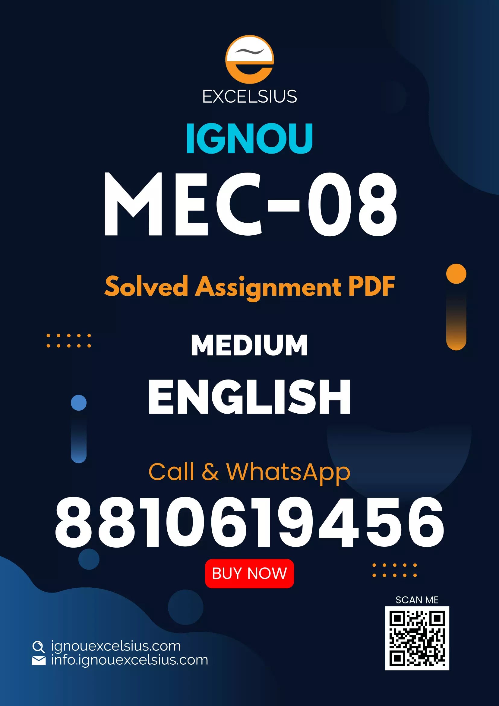 IGNOU MEC-08 - Economics of Social Sector and Environment Latest Solved Assignment-July 2023 – January 2024