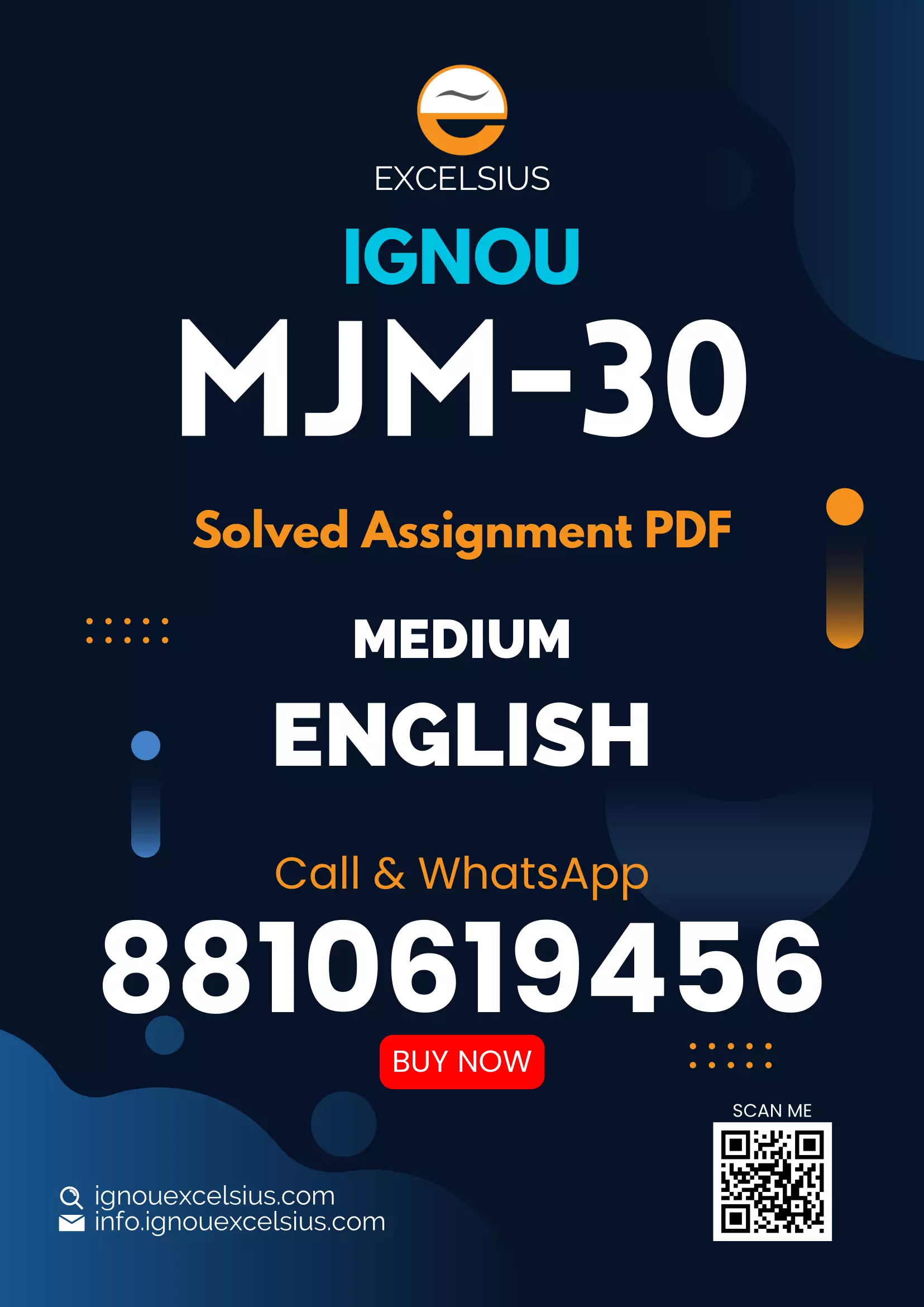 IGNOU MJM-30 - Communication and Media Studies Latest Solved Assignment-July 2022 – January 2023