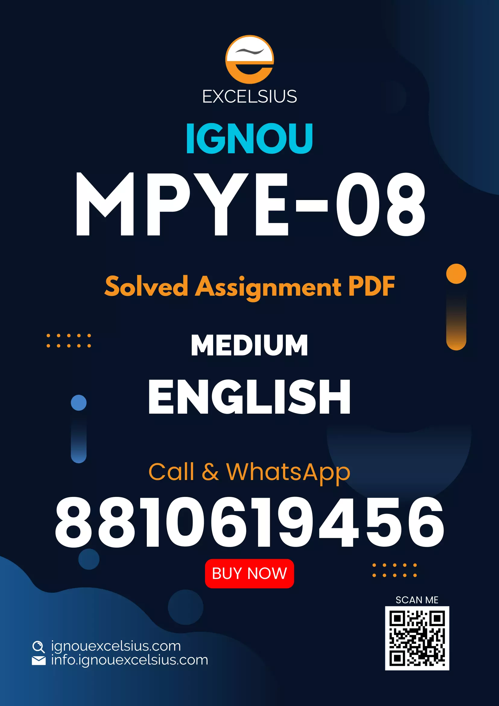 IGNOU MPYE-08 - Metaphysics Latest Solved Assignment-December 2022 - June 2023