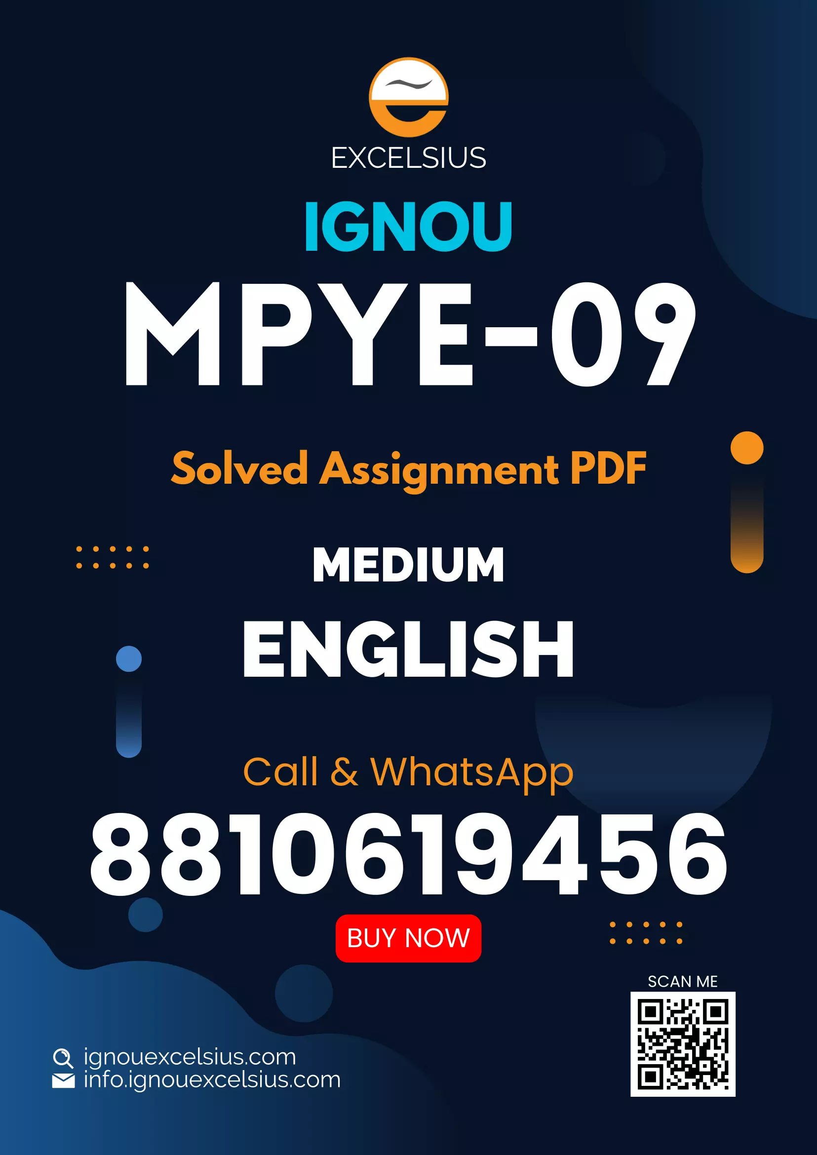 IGNOU MPYE-09 - Philosophy of Science and Cosmology  Latest Solved Assignment-December 2022 - June 2023