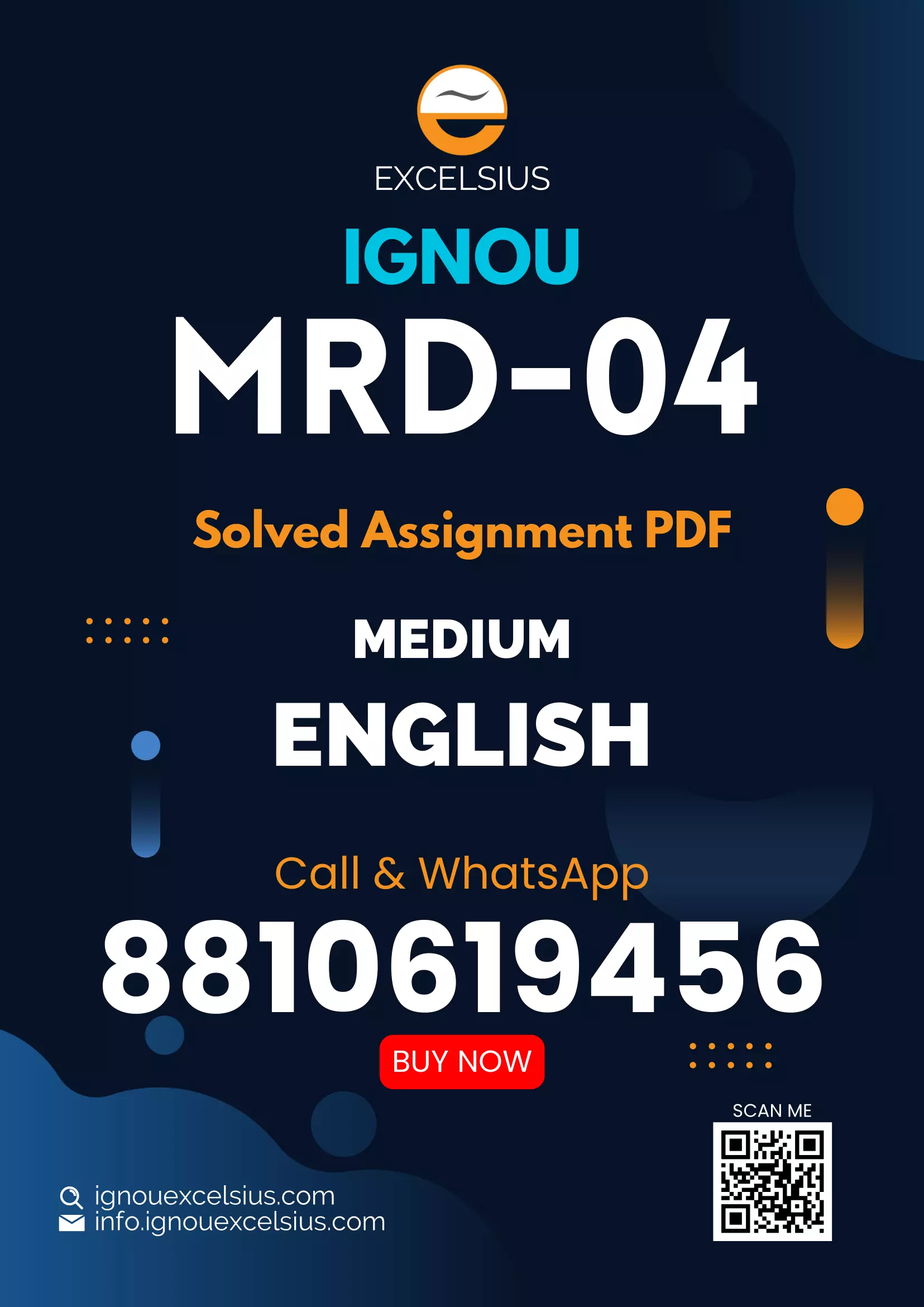 IGNOU MRD-04 (NEW) - Research Methods in Rural Development Latest Solved Assignment-July 2023 – January 2024