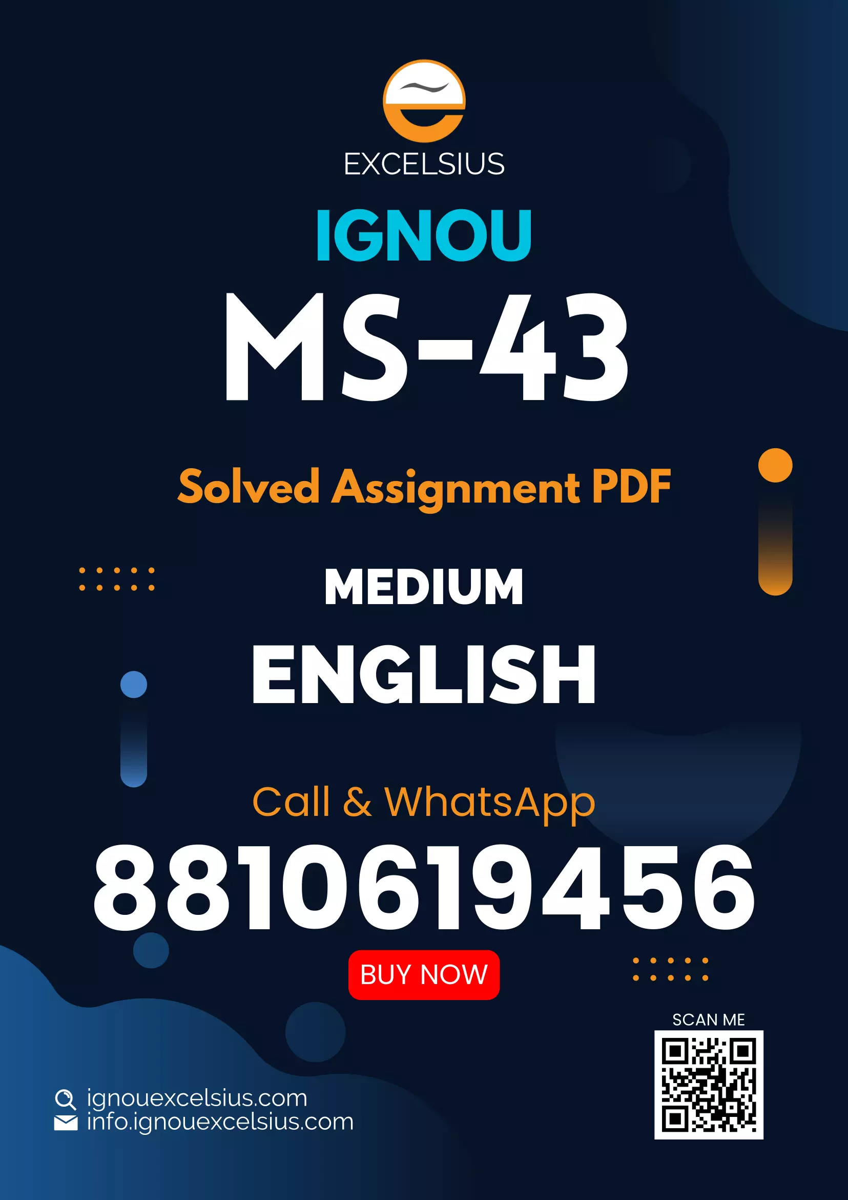 IGNOU MS-43 - Management Control Systems Latest Solved Assignment-January 2023 - July 2023