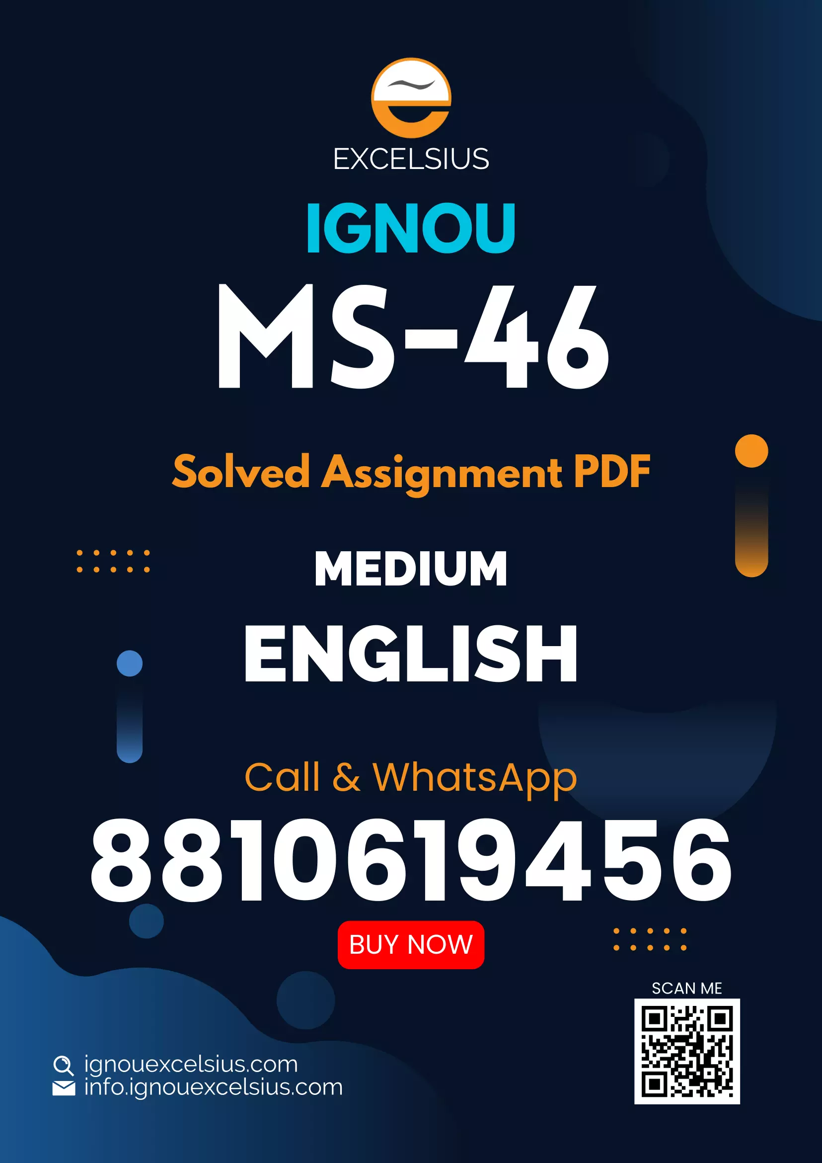 IGNOU MS-46 - Management of Financial Services Latest Solved Assignment-July 2023 - January 2024