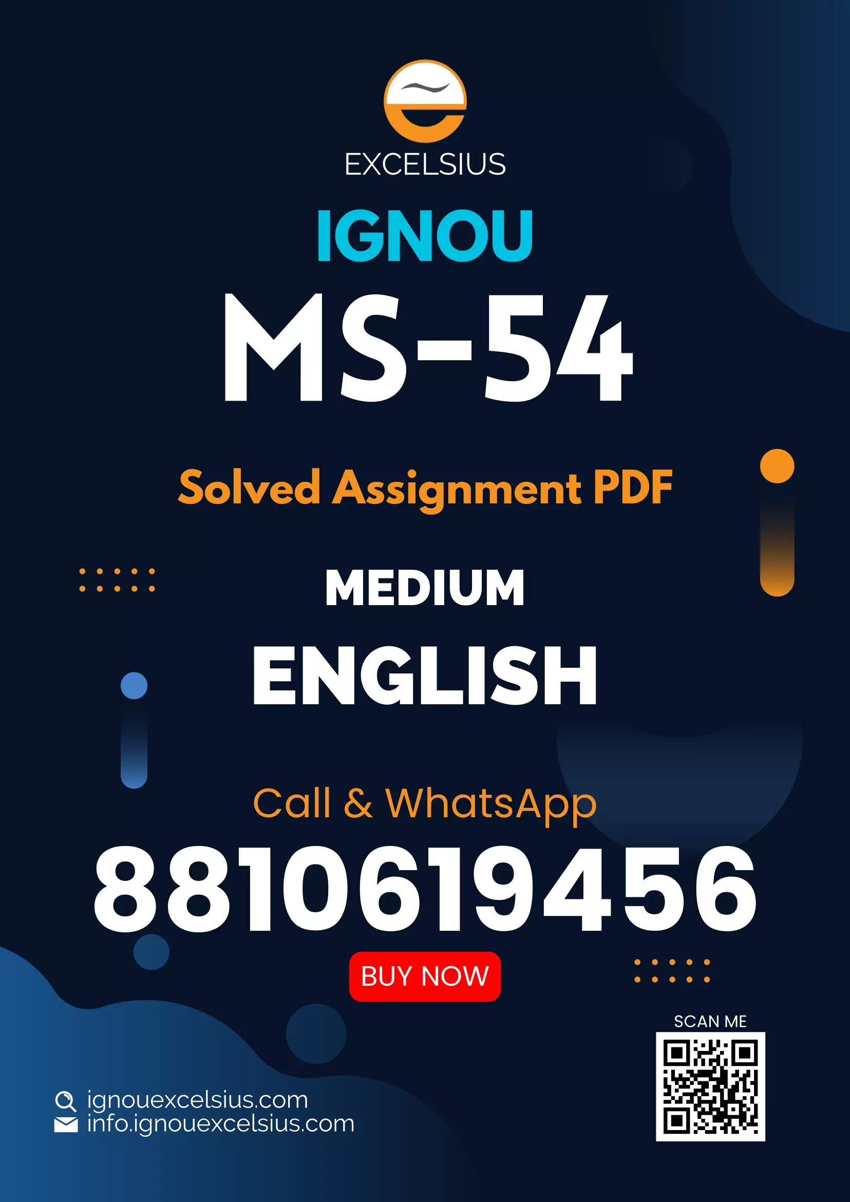 IGNOU MS-54 - Management of Information System Latest Solved Assignment-January 2023 - July 2023