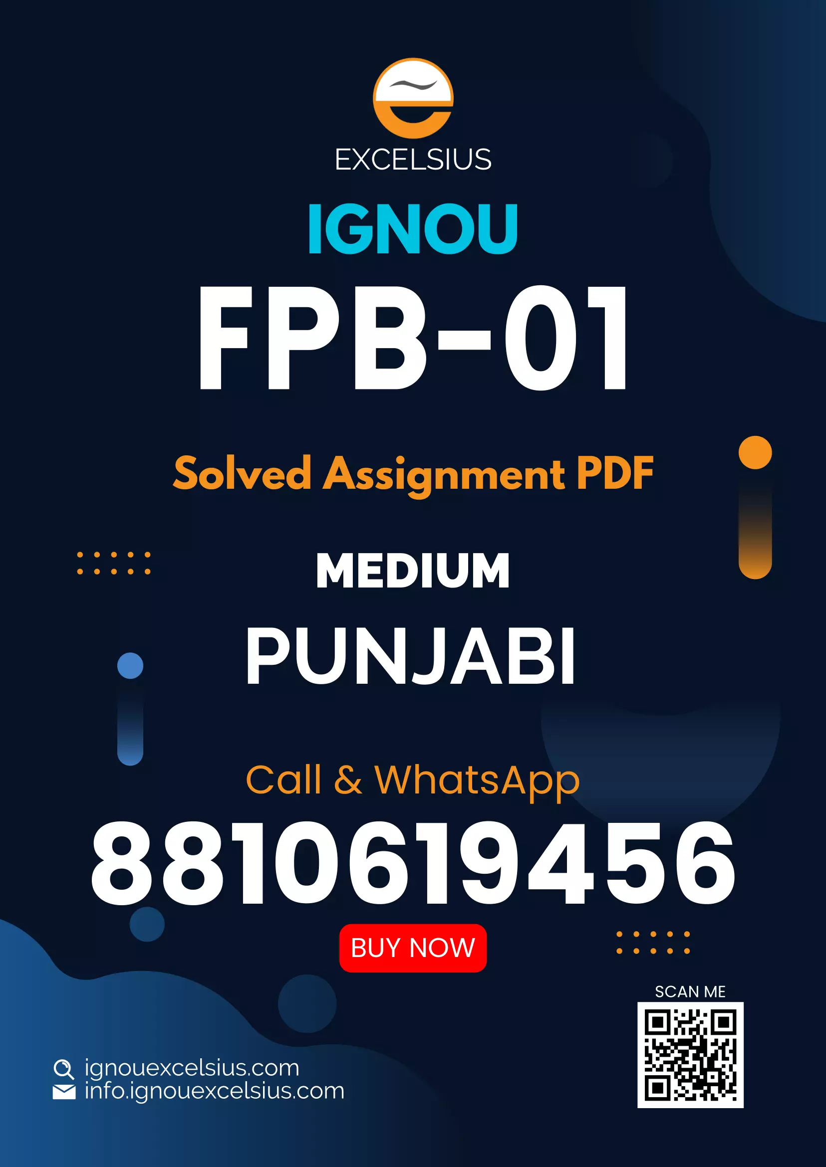 IGNOU FPB-01 - Foundation Course in Punjabi Latest Solved Assignment-July 2023 - January 2024