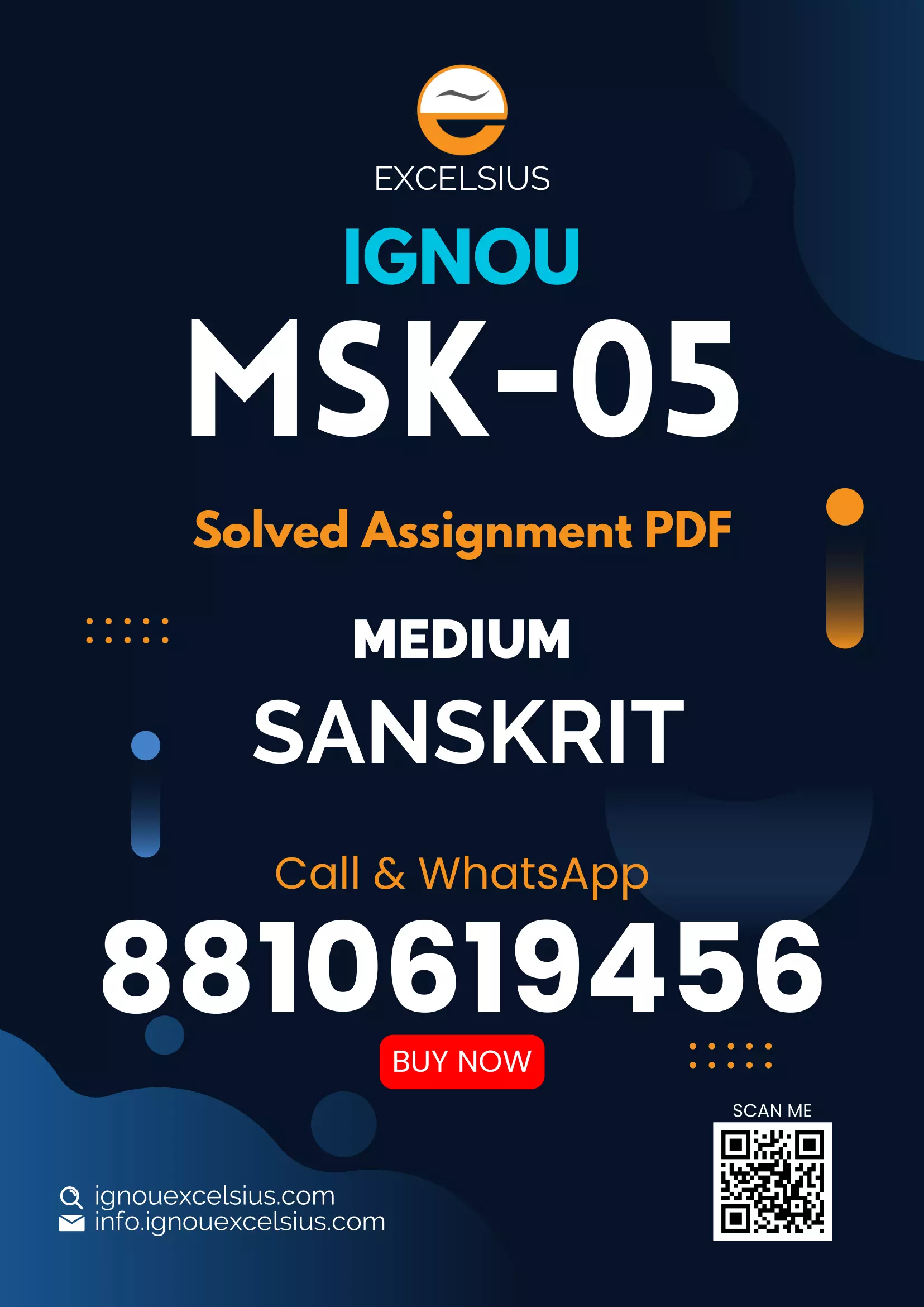 IGNOU MSK-05 - Vedic Vaangmeya Evam Bhartiya Sanskriti or Sabyata Latest Solved Assignment-July 2023 - January 2024