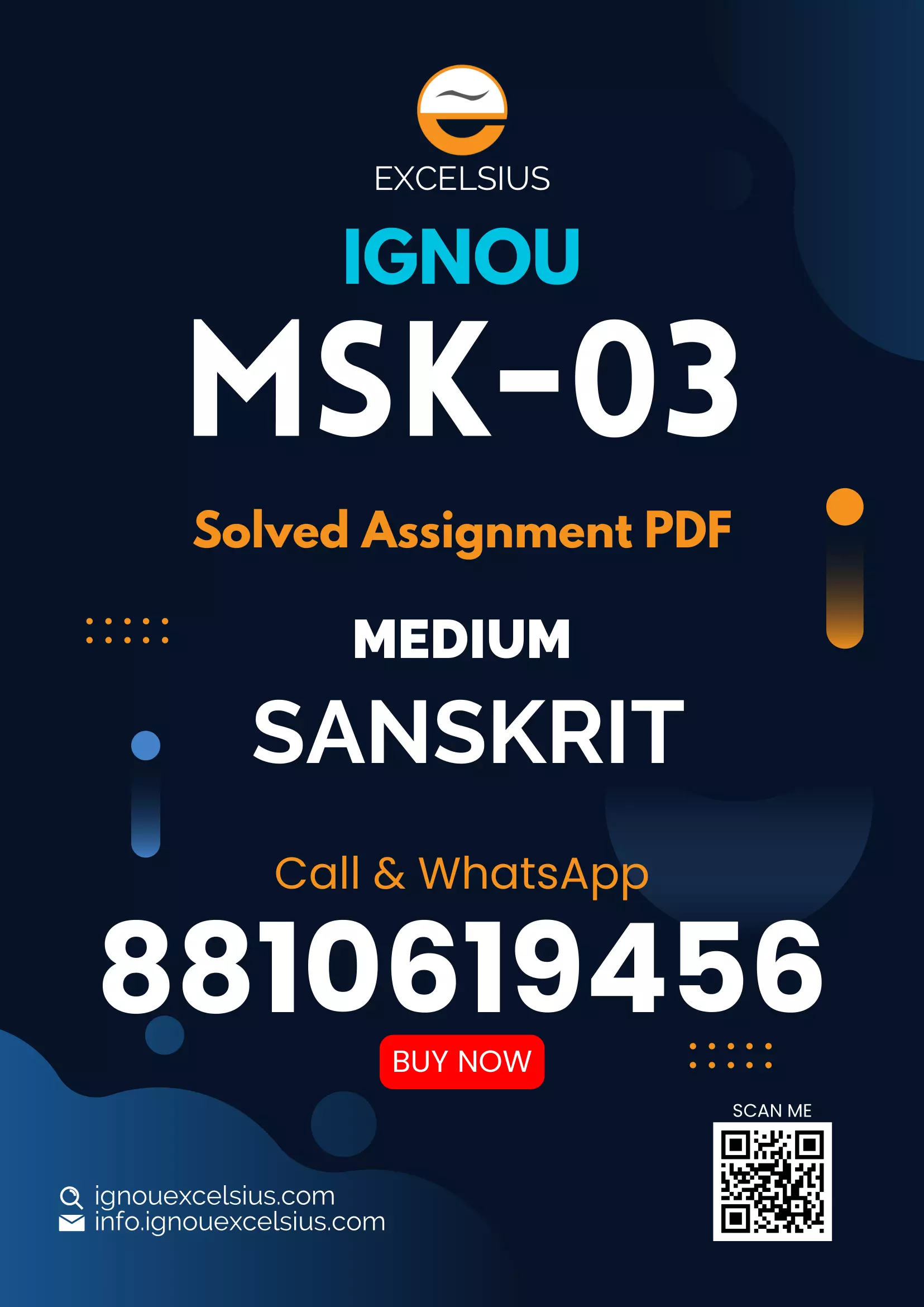 IGNOU MSK-03 - Darshanh, Nayaye, Vedhant, Shankya or Mimansha Latest Solved Assignment-July 2022 – January 2023