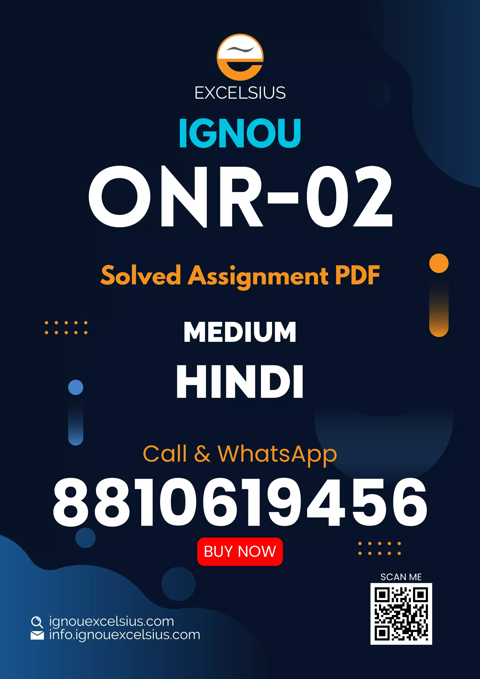 IGNOU ONR-02 - Basics of Hydrology Latest Solved Assignment-January 2024 - July 2024