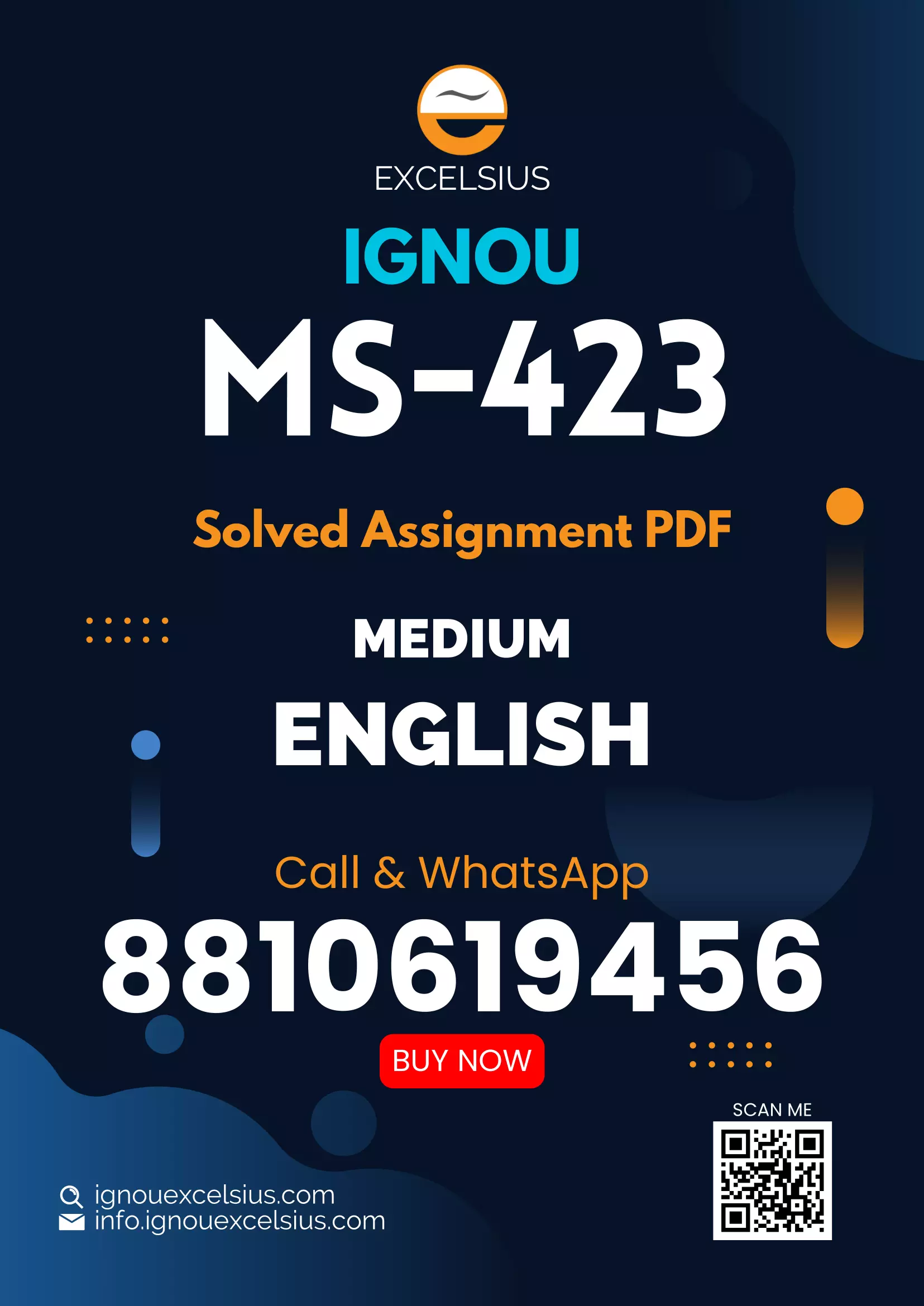 IGNOU MS-423 - Marketing of Financial Services Latest Solved Assignment-January 2024 - July 2024