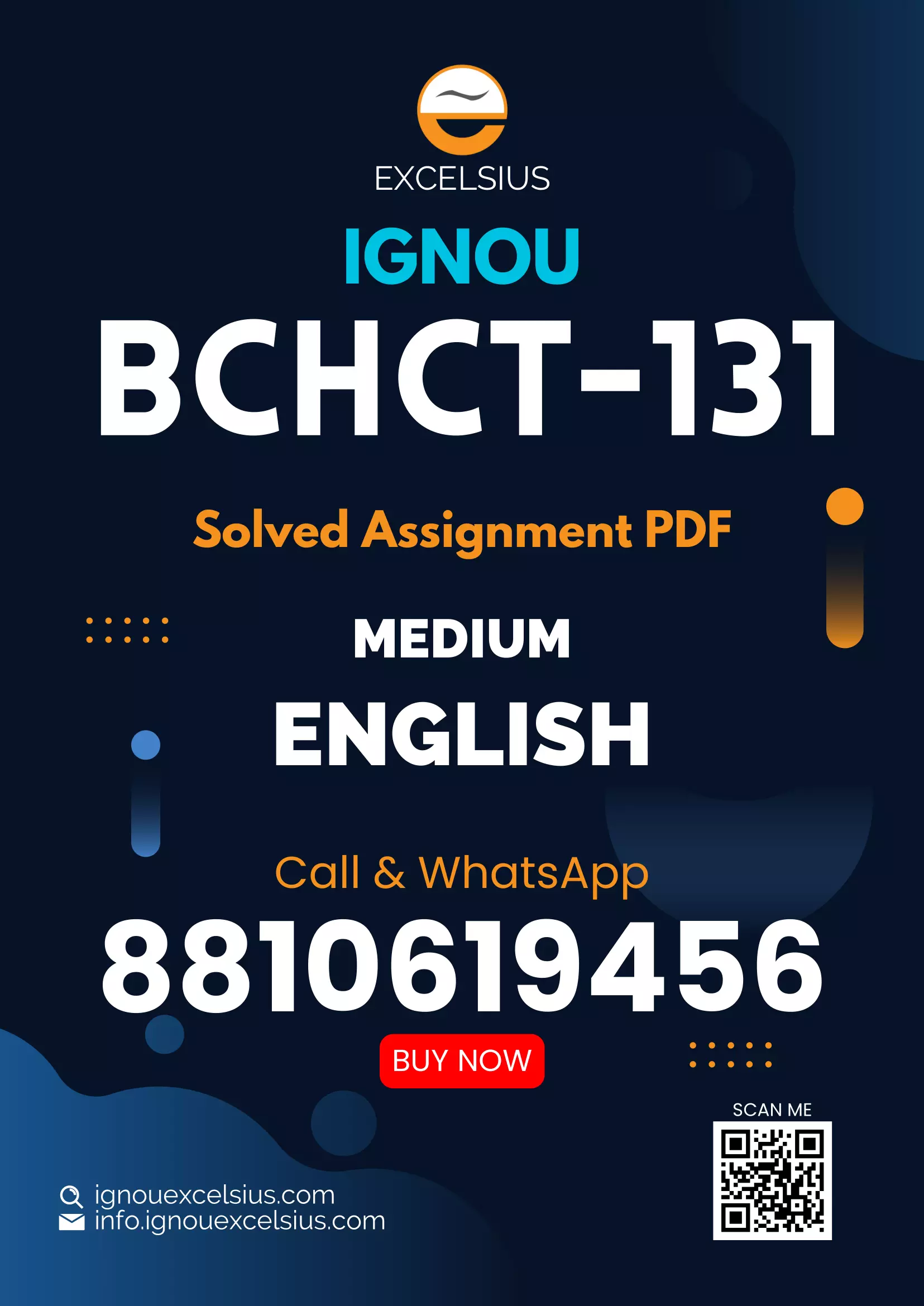 IGNOU BCHCT-131 - Atomic Structure, Bonding, General Organic Chemistry and Aliphatic Hydrocarbons-January 2024 - December 2024
