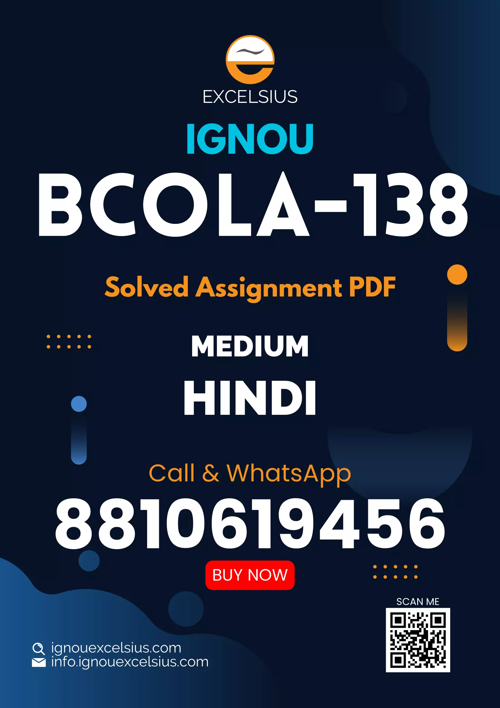 IGNOU BCOLA-138 - Business Communication, Latest Solved Assignment-January 2024 - December 2024