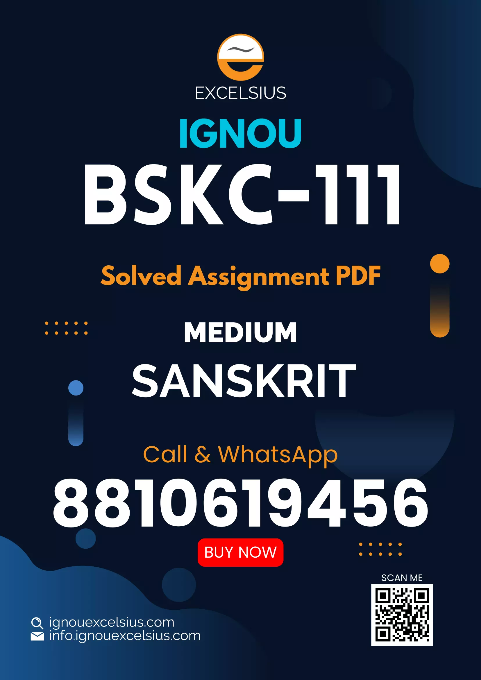 IGNOU BSKC-111 - Vaidik Sahitya-January 2024 - July 2024