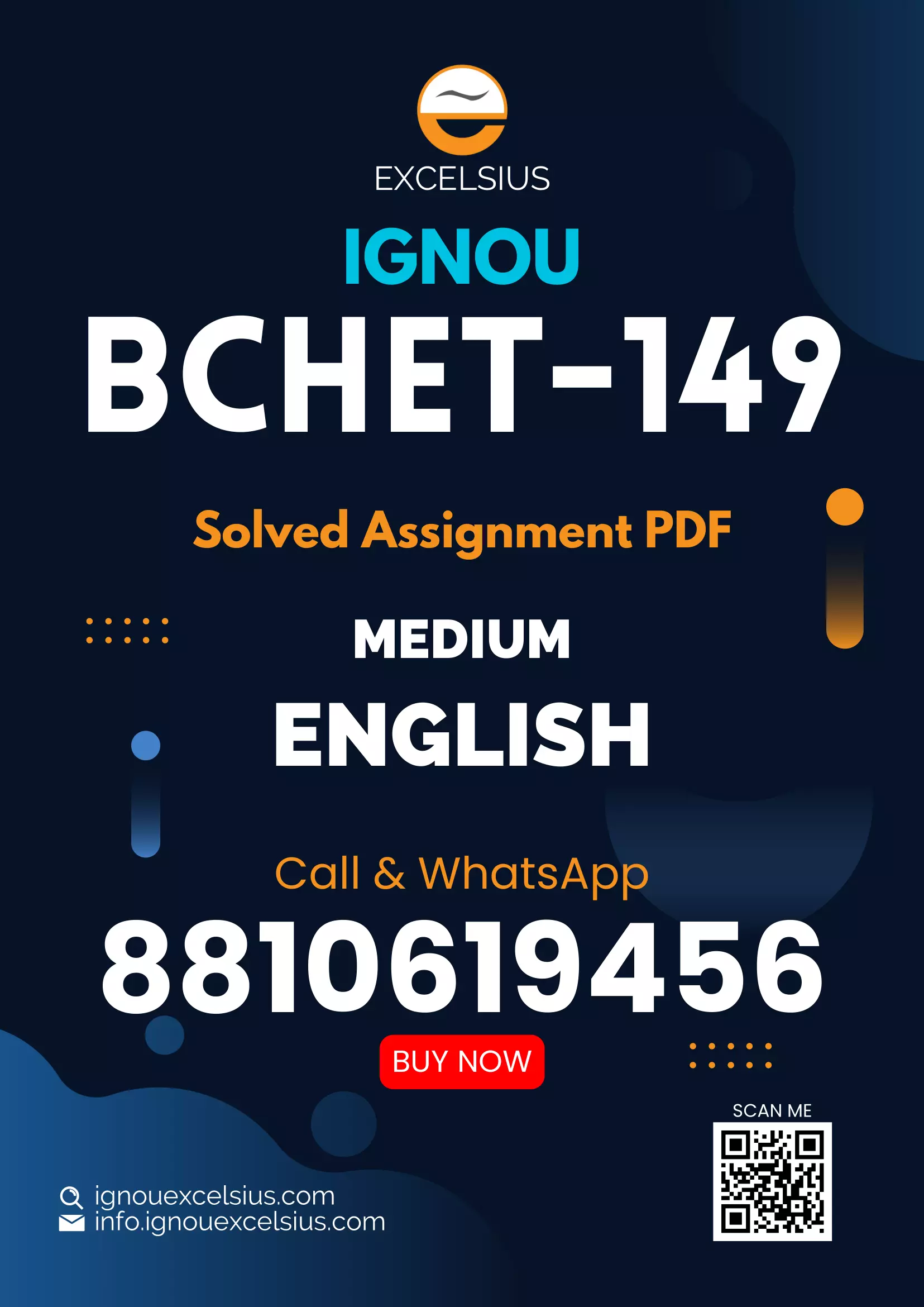 IGNOU BCHET-149 - Molecules of Life, Latest Solved Assignment-January 2024 - December 2024
