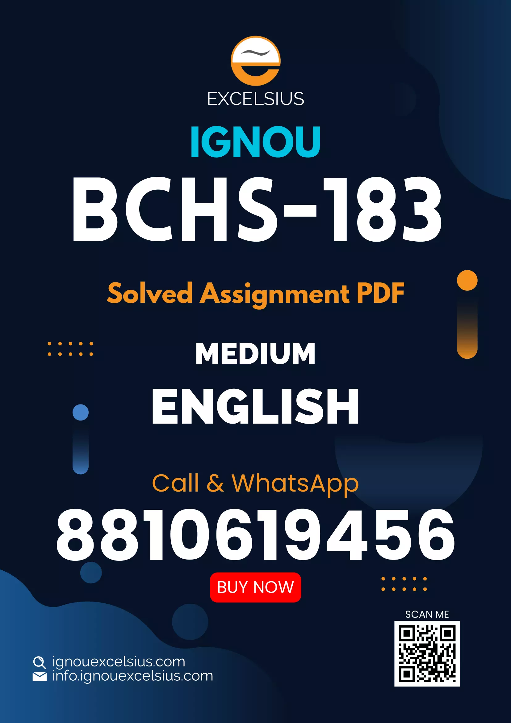 IGNOU BCHS-183 - Laboratory Management Skills Latest Solved Assignment-January 2024 - December 2024