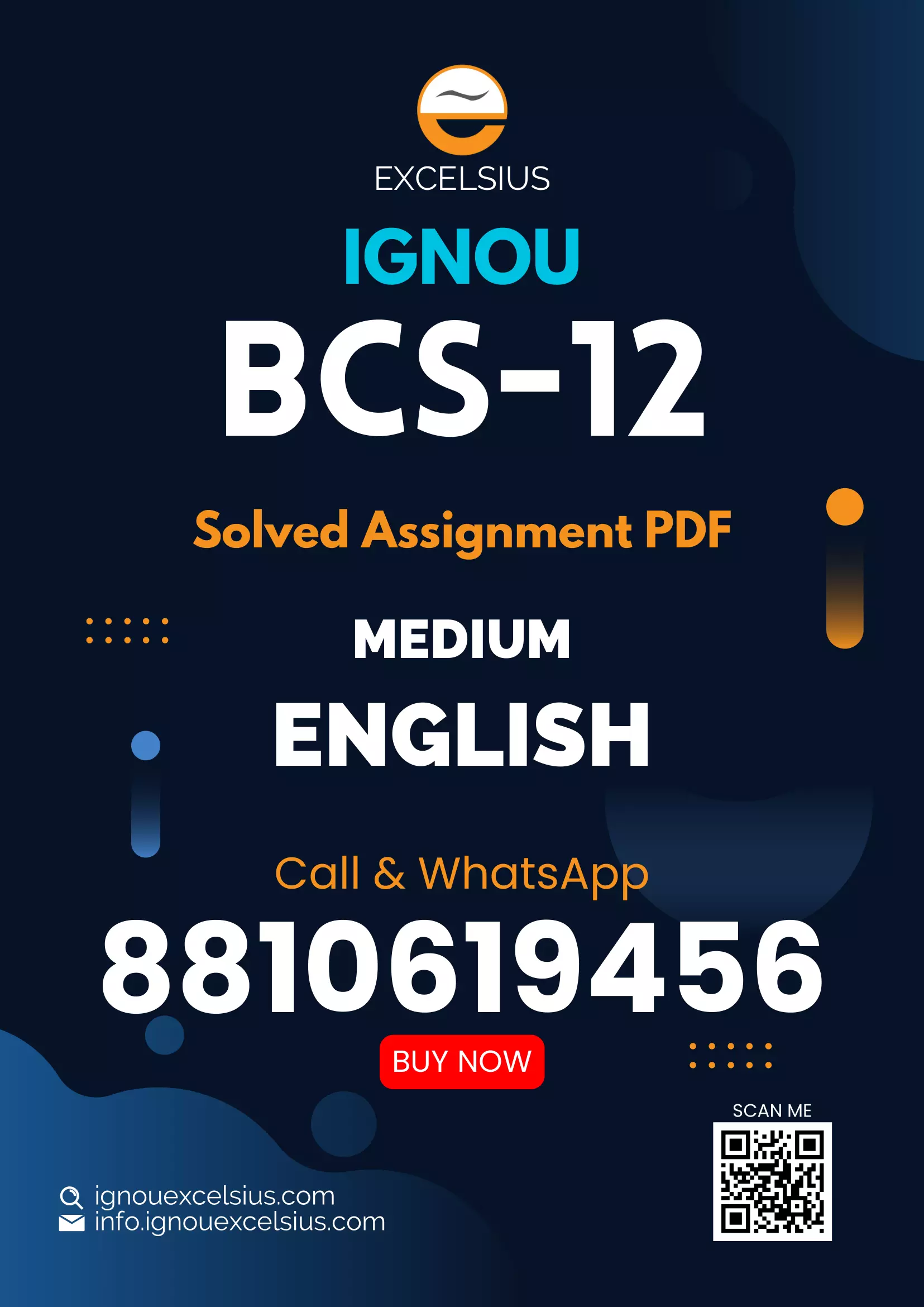 IGNOU BCS-12 - Basic Mathematics, Latest Solved Assignment-January 2024 - July 2024