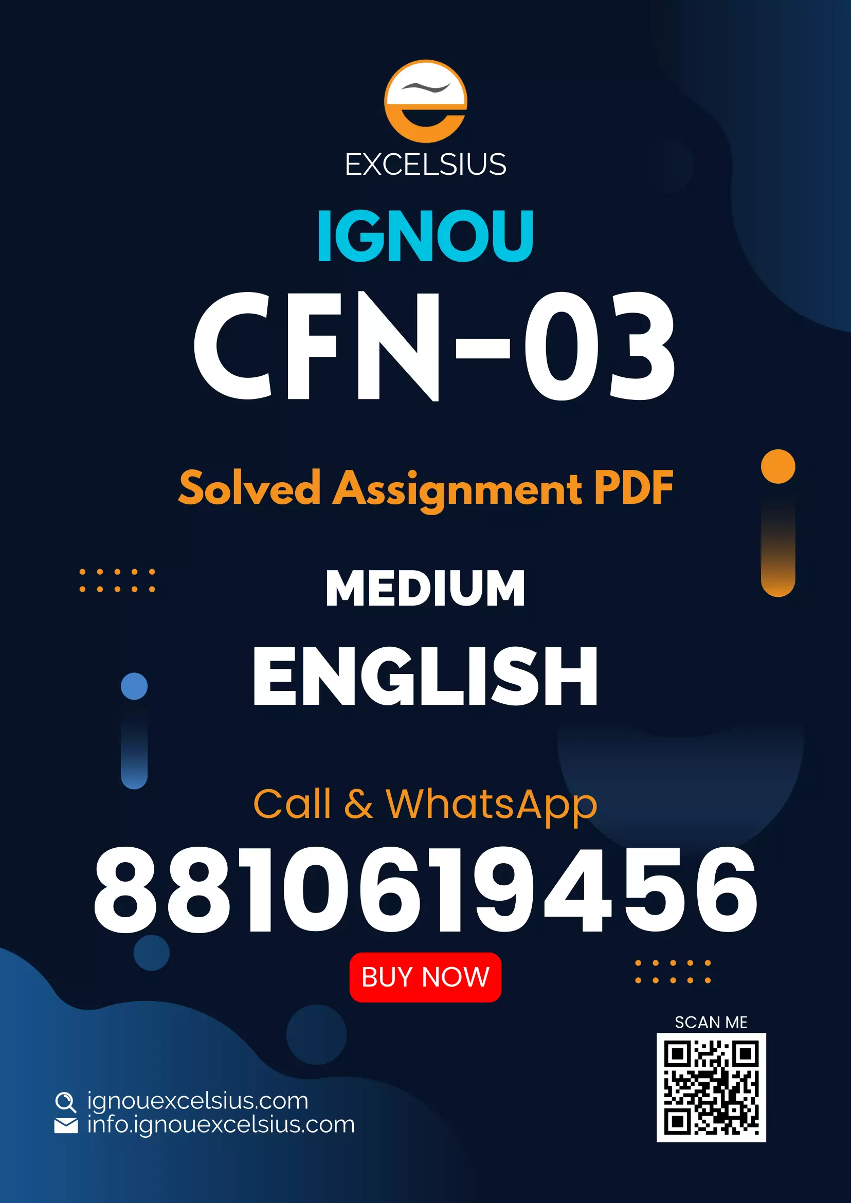 IGNOU CFN-03 - Economics of Food Latest Solved Assignment-January 2024 - July 2024