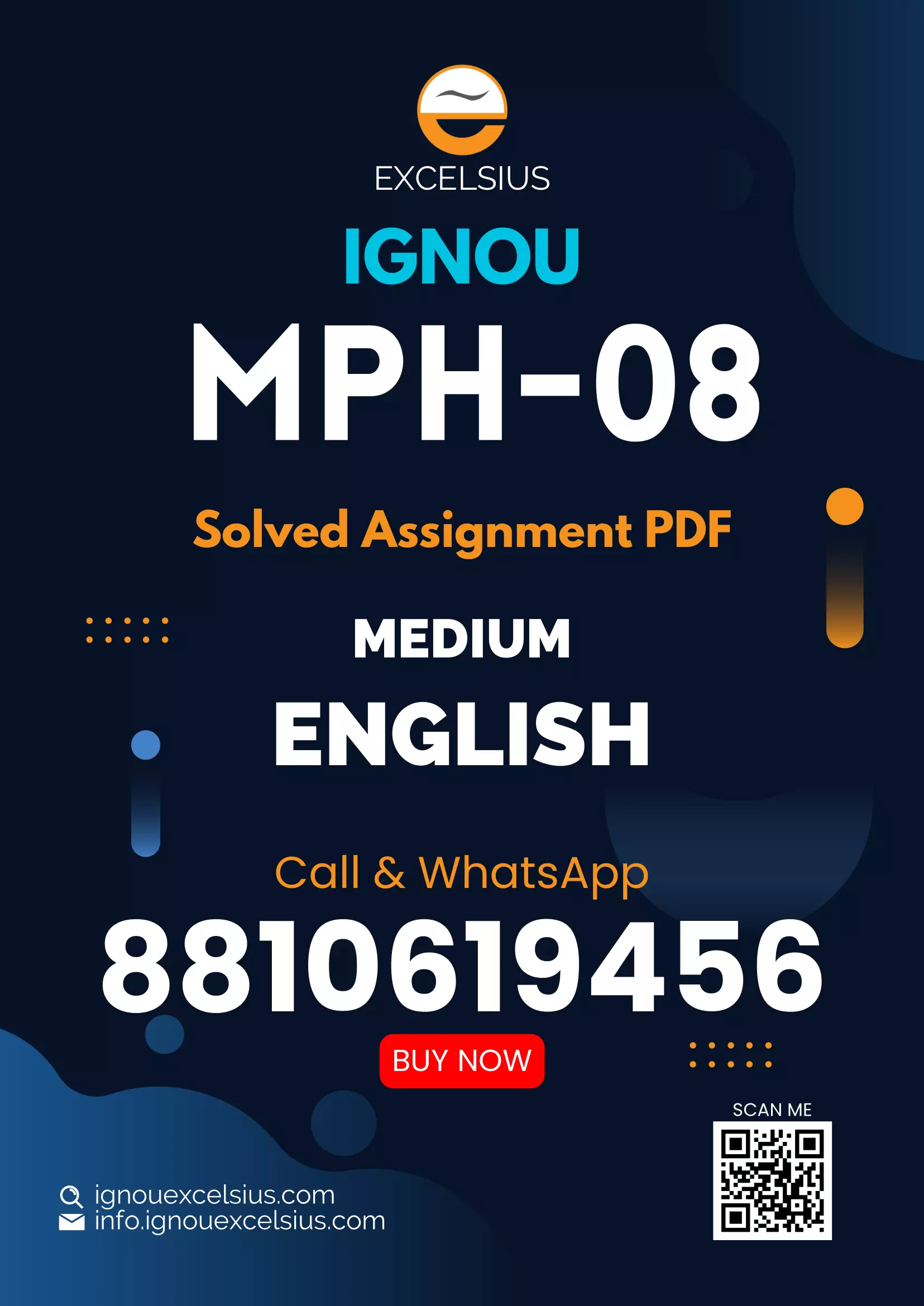 IGNOU MPH-08 - Quantum Mechanics II Latest Solved Assignment-January 2024 - December 2024