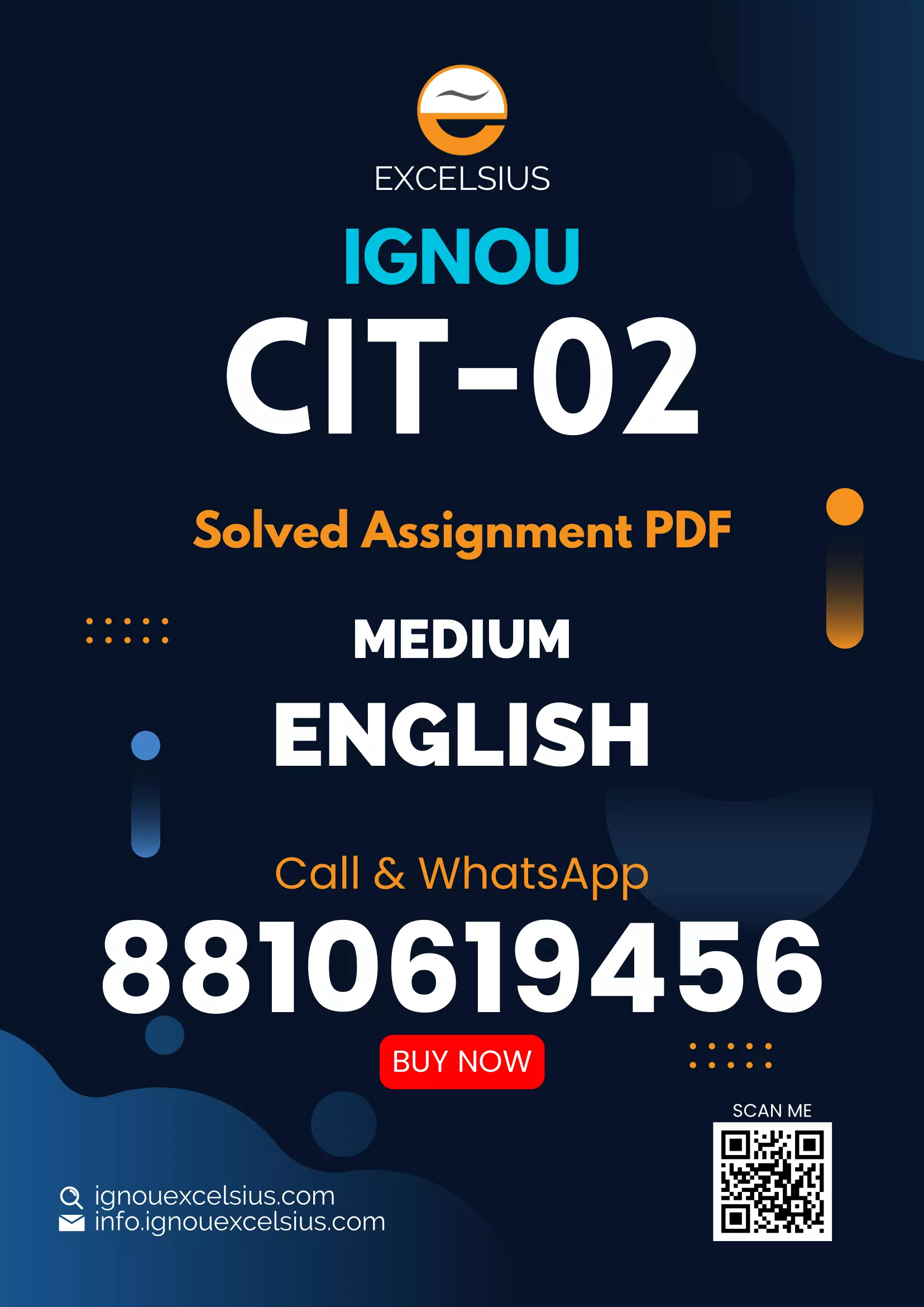 IGNOU CIT-02 - Introduction to Information Technology Latest Solved Assignment-July 2023 - January 2024