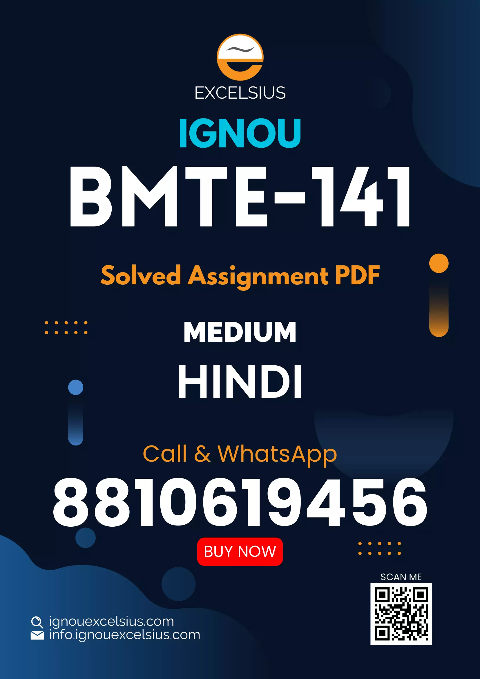 IGNOU BMTE-141 - Linear Algebra, Latest Solved Assignment-January 2024 - December 2024