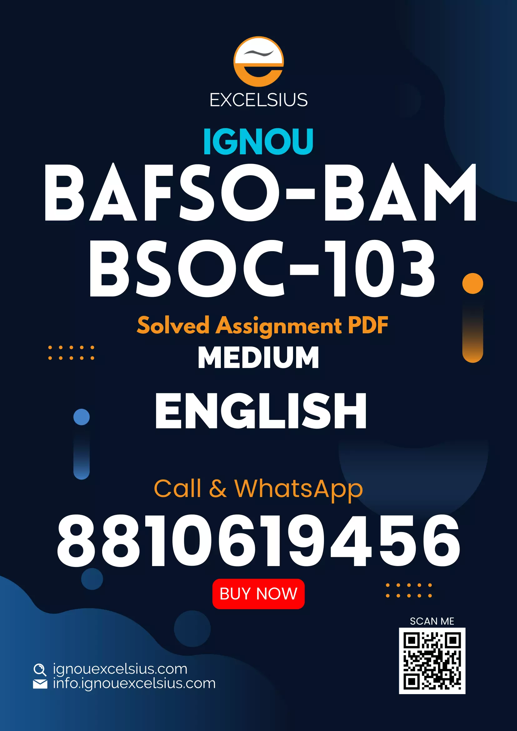 IGNOU BSOC-103 (BAFSO) - Introduction to Sociology-II, Latest Solved Assignment-January 2024 - July 2024