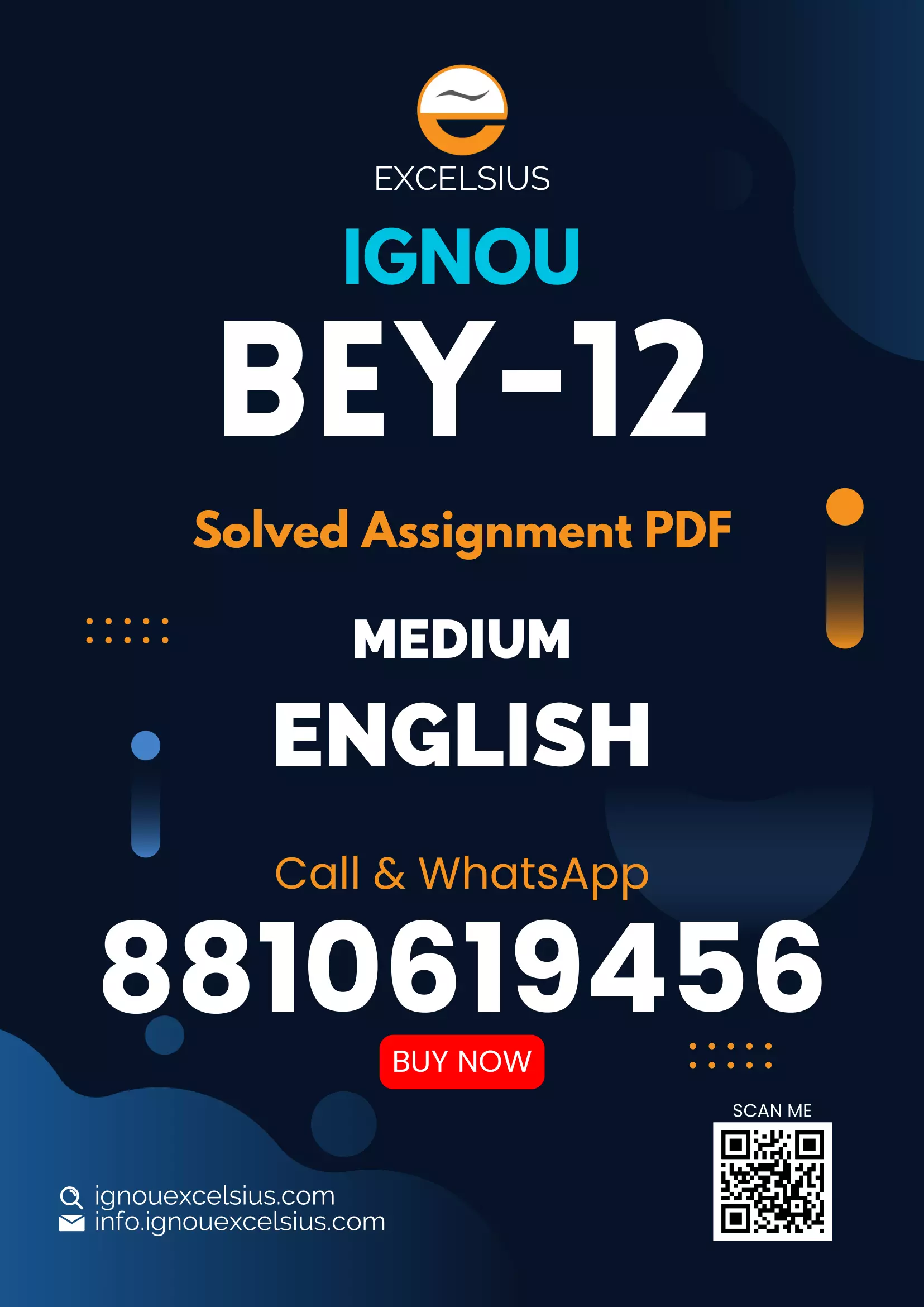 IGNOU BEY-12 - Electrical and Electronic Sciences Latest Solved Assignment-January 2024 - July 2024