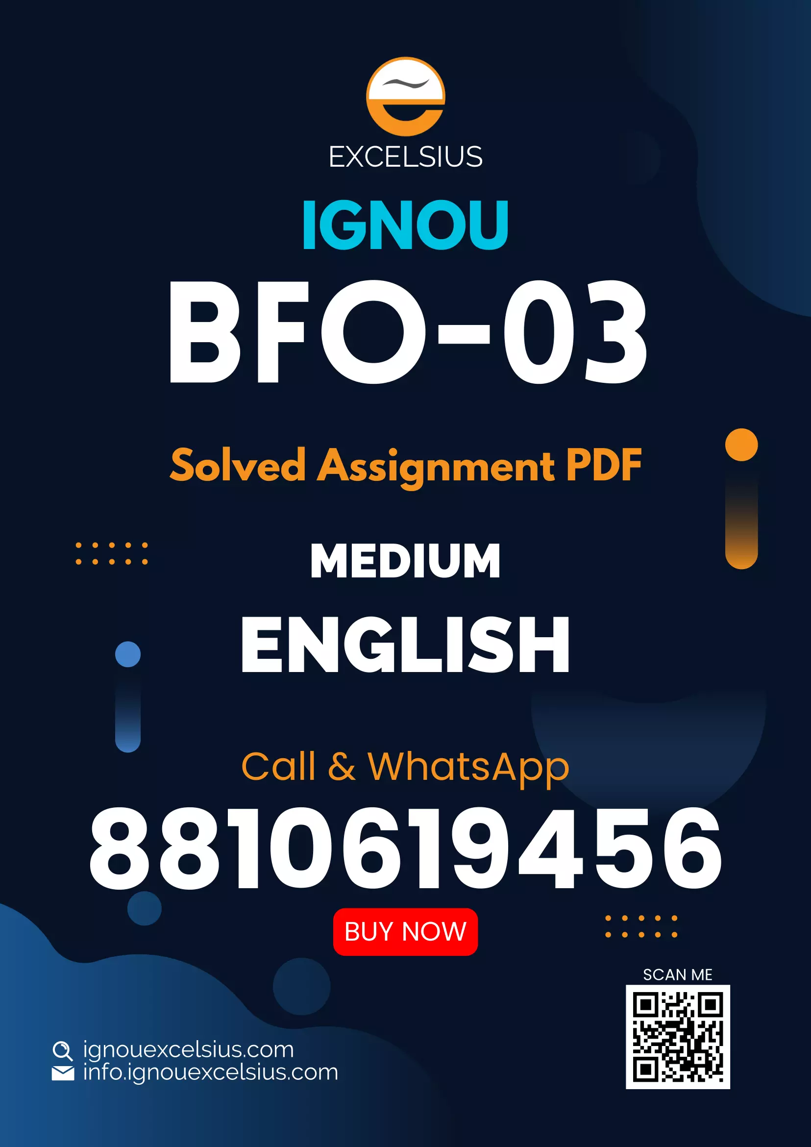 IGNOU BFO-03 - Basics of Facility Management Latest Solved Assignment-July 2023 - January 2024
