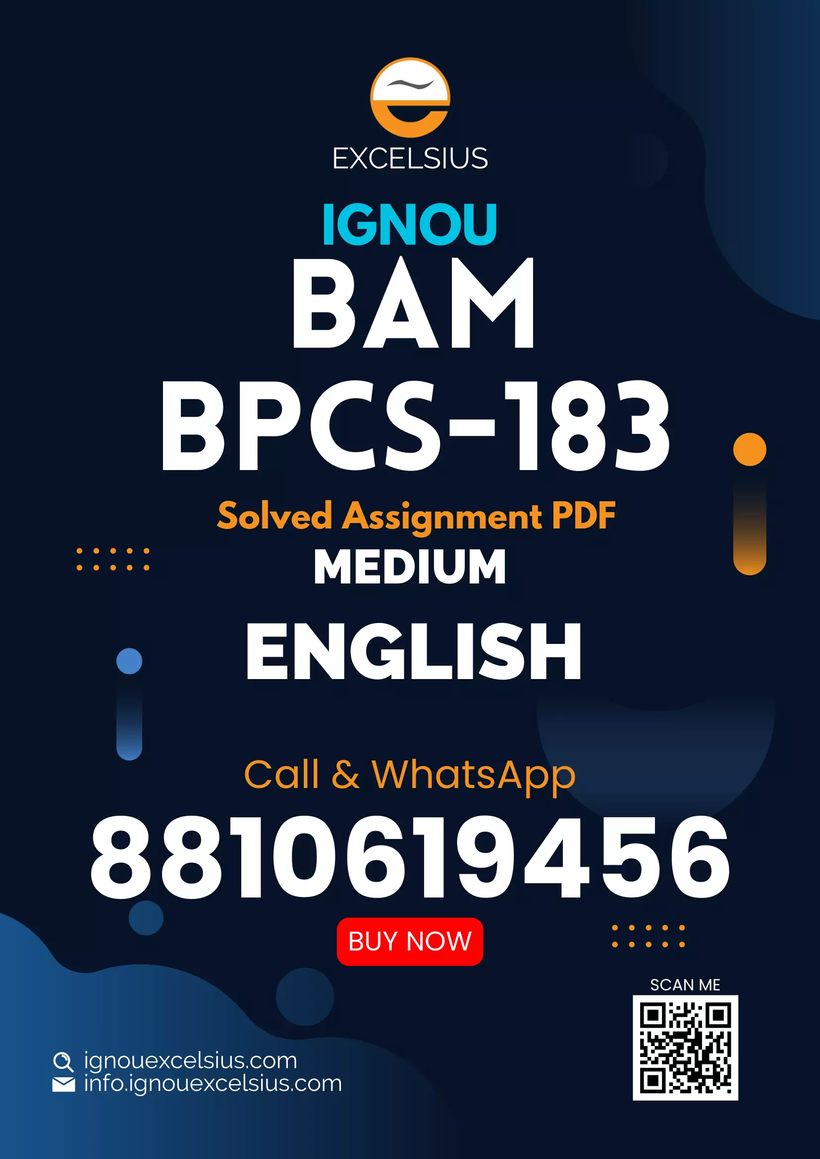 IGNOU BPCS-183 (BAM) - Emotional Intelligence, Latest Solved Assignment-January 2024 - July 2024
