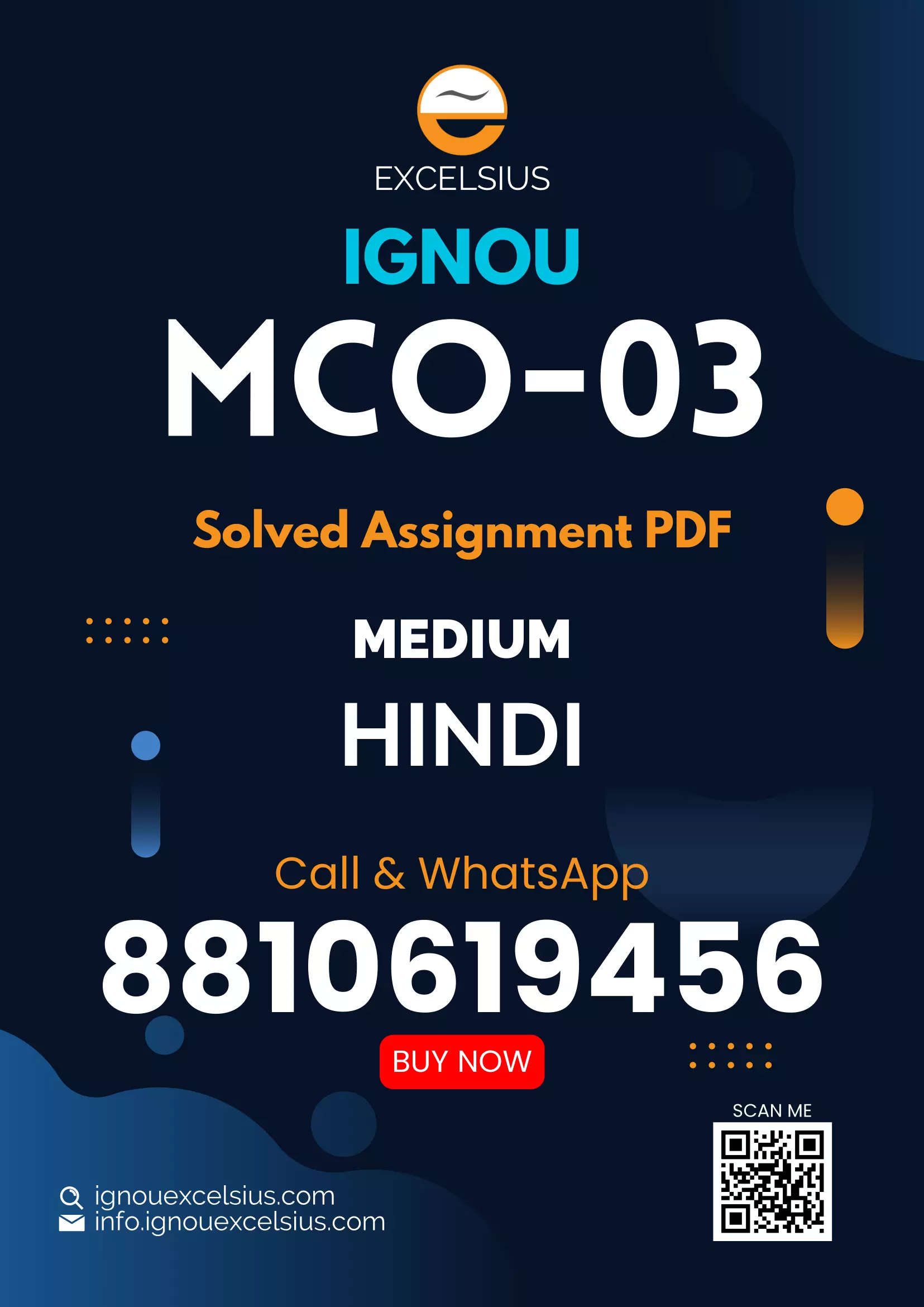 IGNOU MCO-03 - Research Methodology and Statistical Analysis, Latest Solved Assignment-July 2023 - January 2024