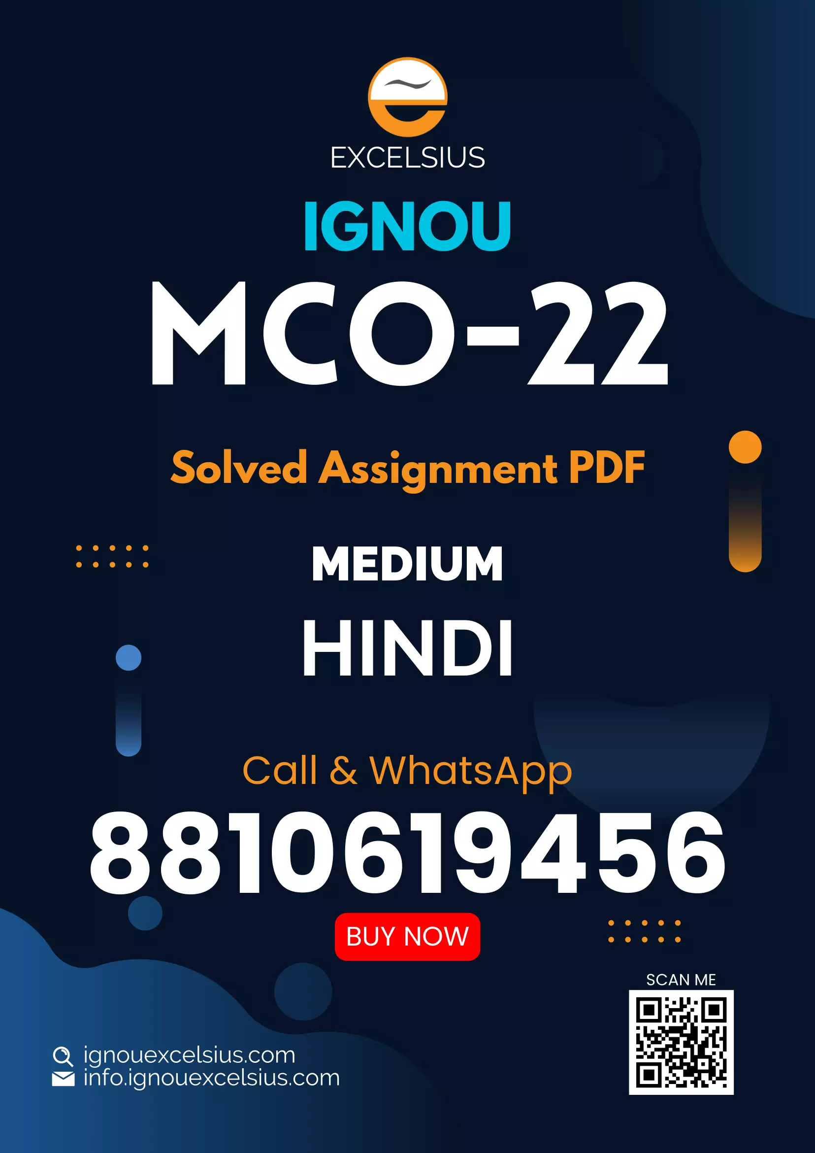 IGNOU MCO-22 - Quantitative Analysis & Managerial Application  Latest Solved Assignment-July 2023 - January 2024