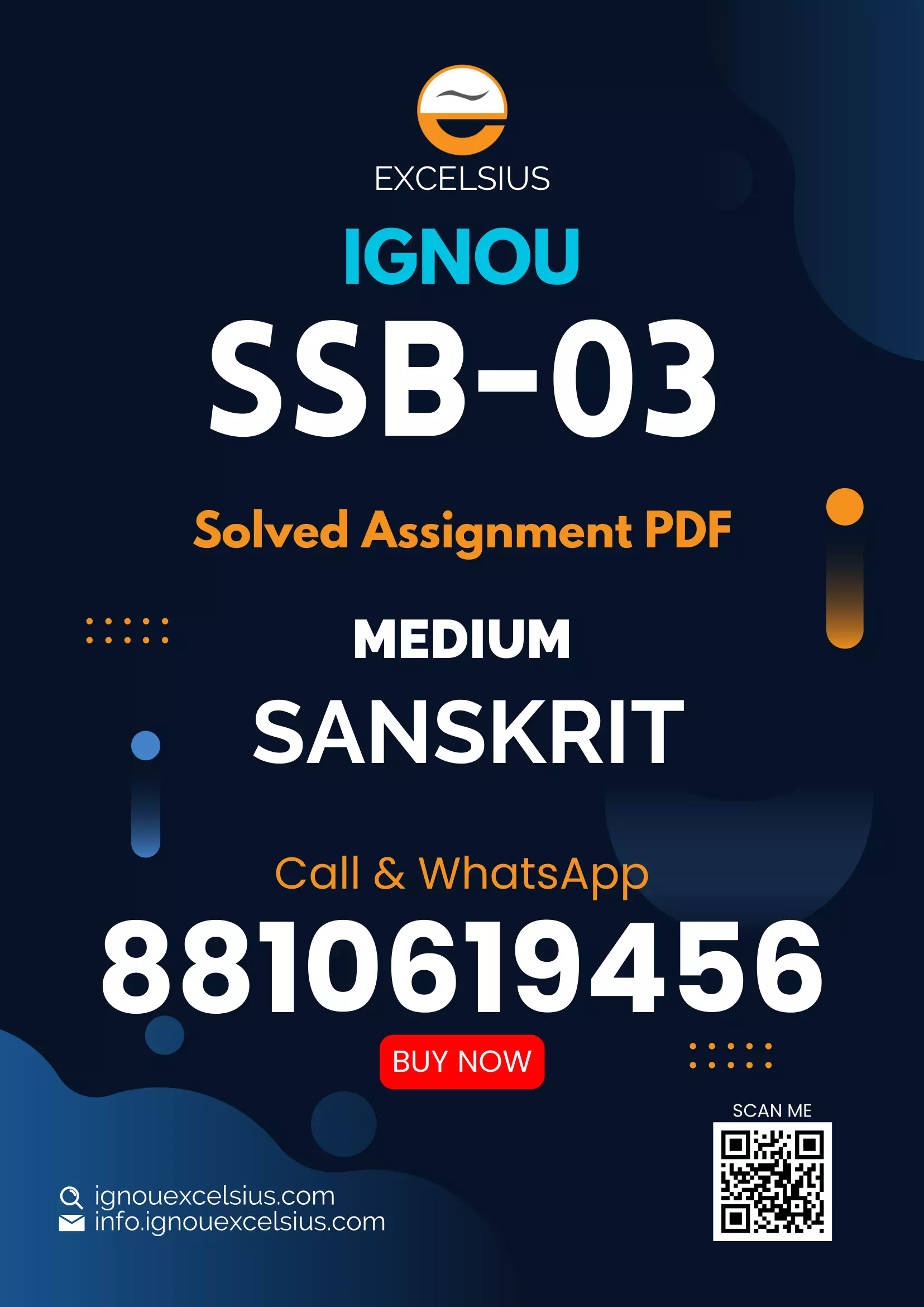 IGNOU SSB-03 - Sambhashanam Latest Solved Assignment-January 2024 - July 2024