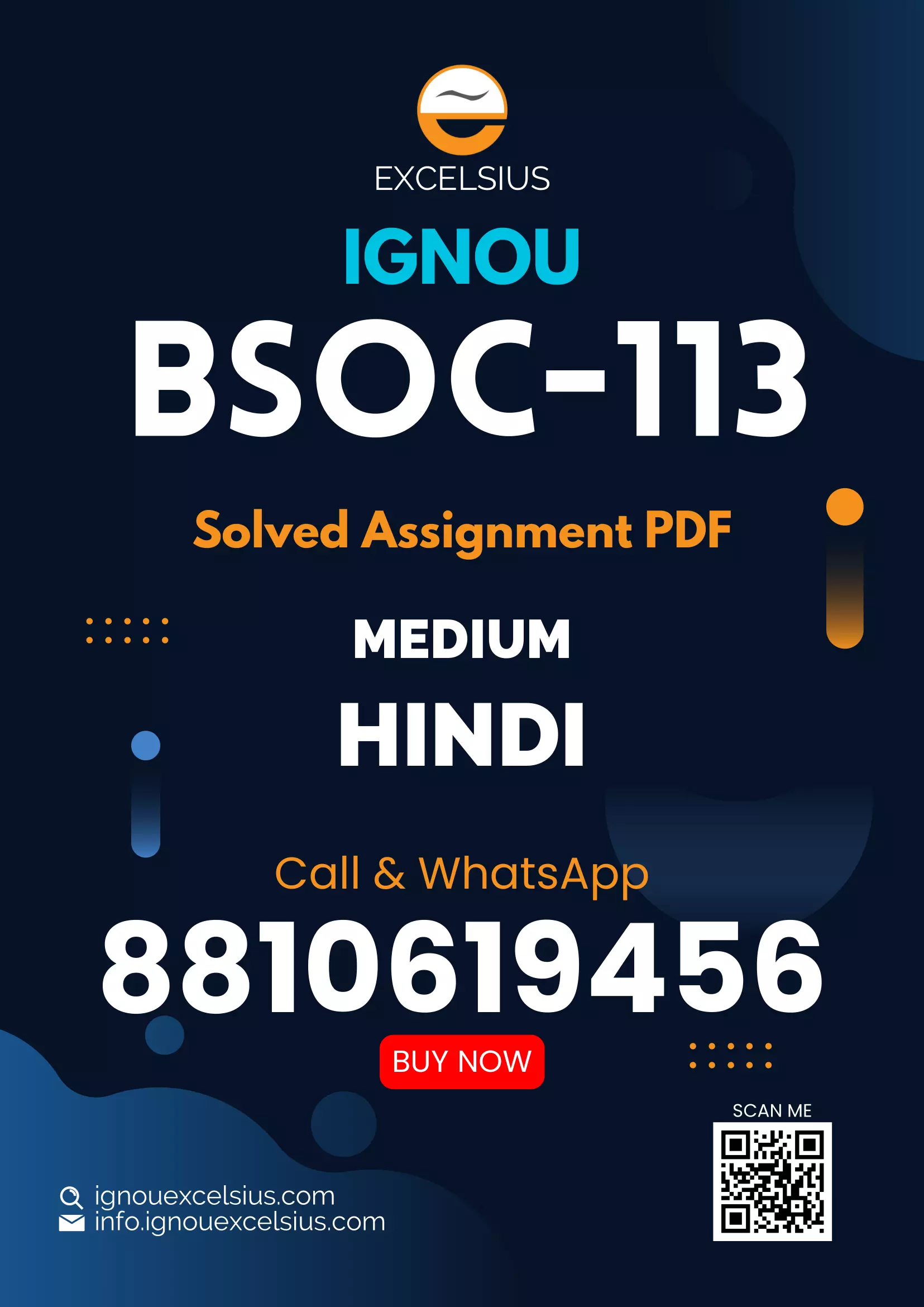 IGNOU BSOC-113 - Sociological Thinkers -II  Latest Solved Assignment-July 2023 - January 2024