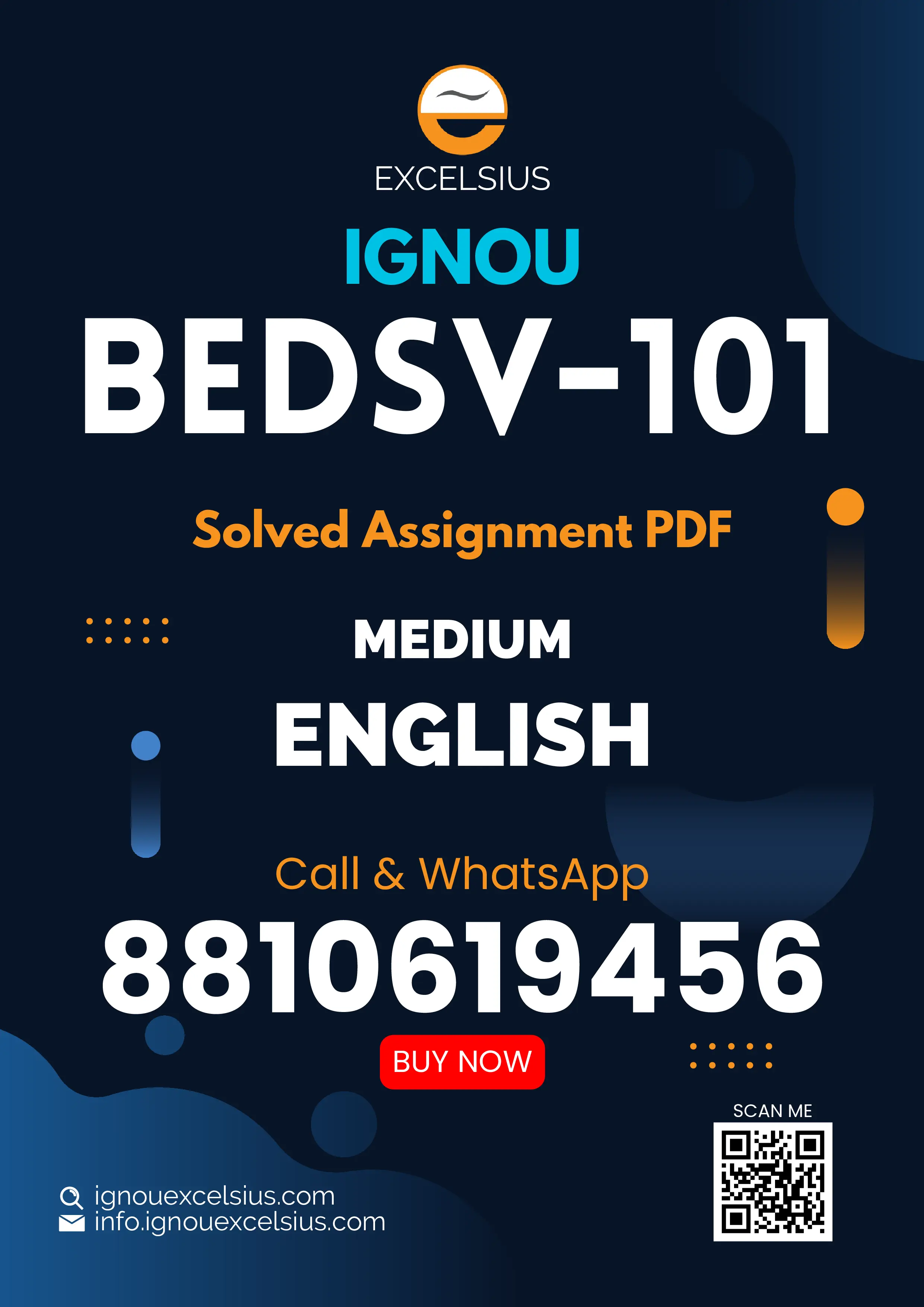 IGNOU BEDSV-101 - Value Education Latest Solved Assignment-January 2024 - July 2024