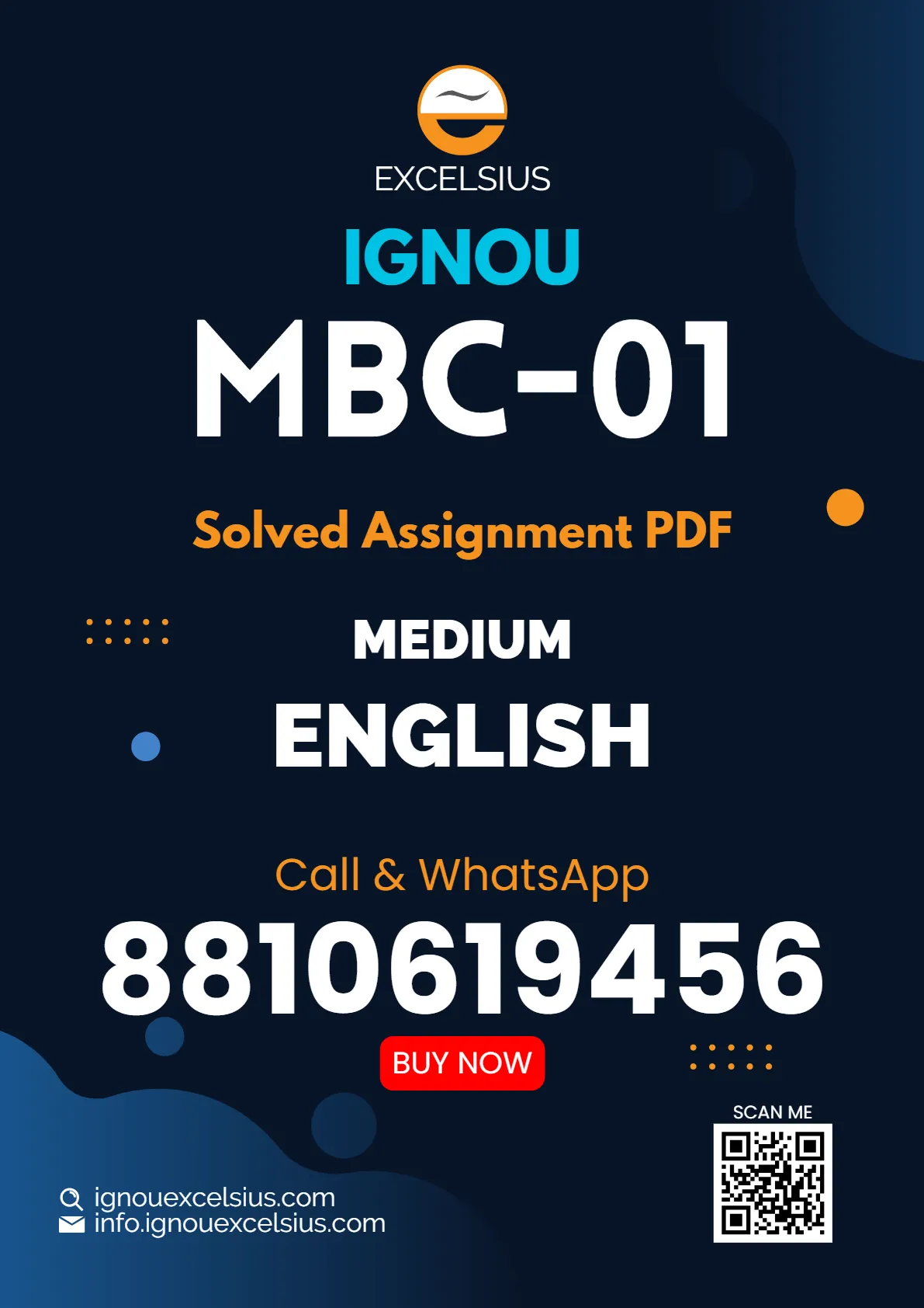 IGNOU MBC-01 - Concepts of Biochemistry (Core) Latest Solved Assignment-January 2024 - December 2024