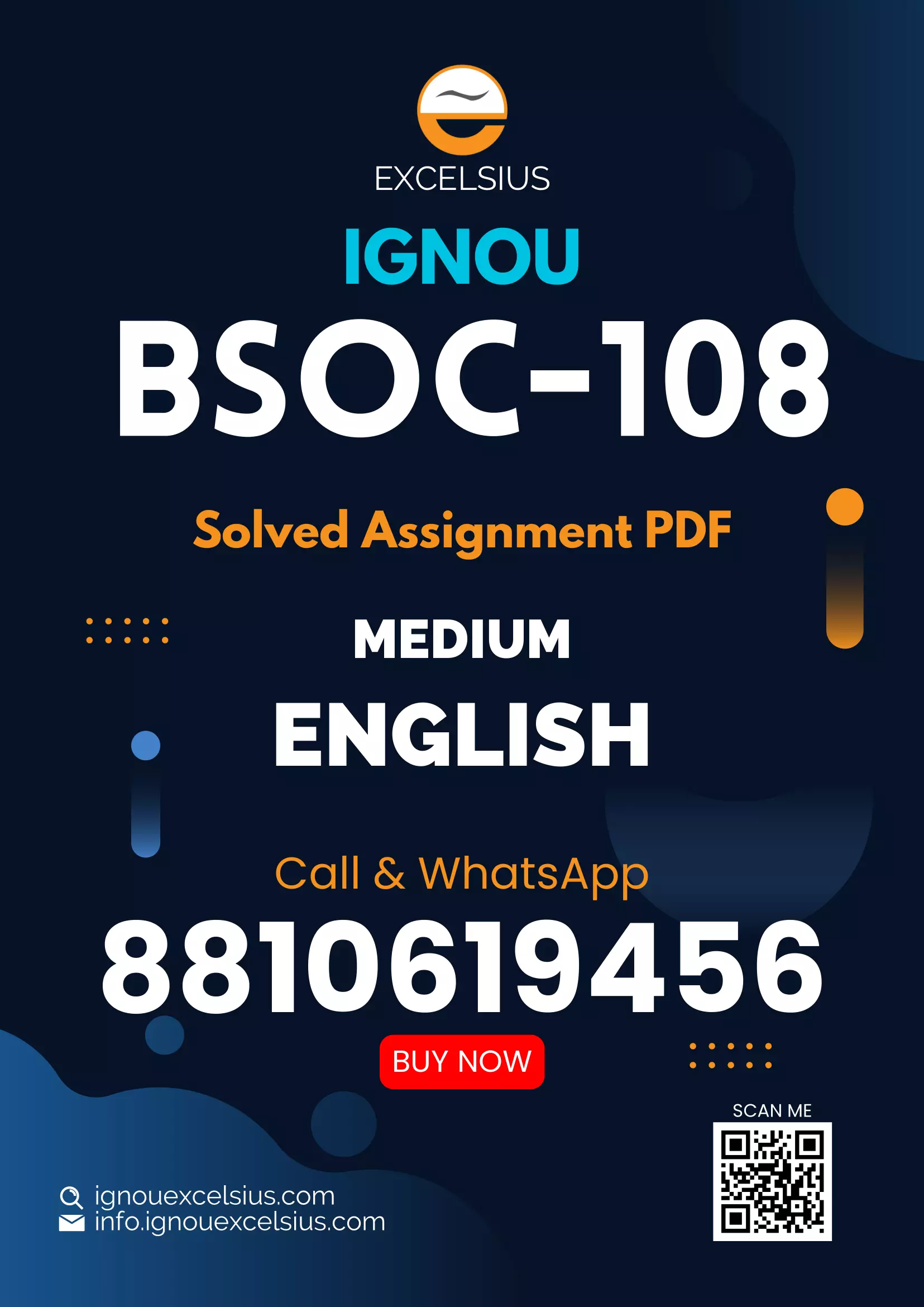 IGNOU BSOC-108 - Economic Sociology, Latest Solved Assignment-July 2024 - January 2025