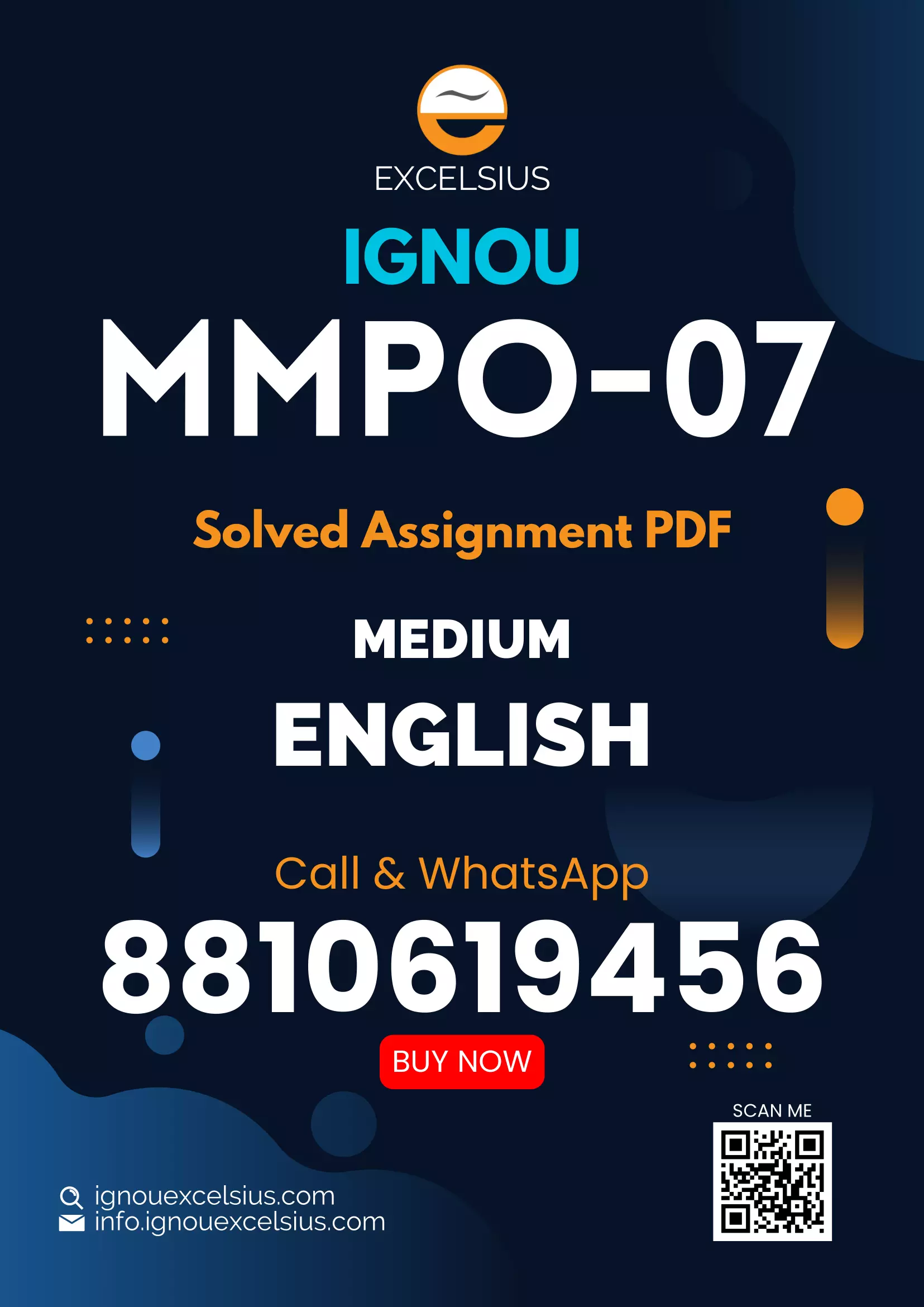 IGNOU MMPO-07 - Maintenance Management Latest Solved Assignment-July 2024 - January 2025