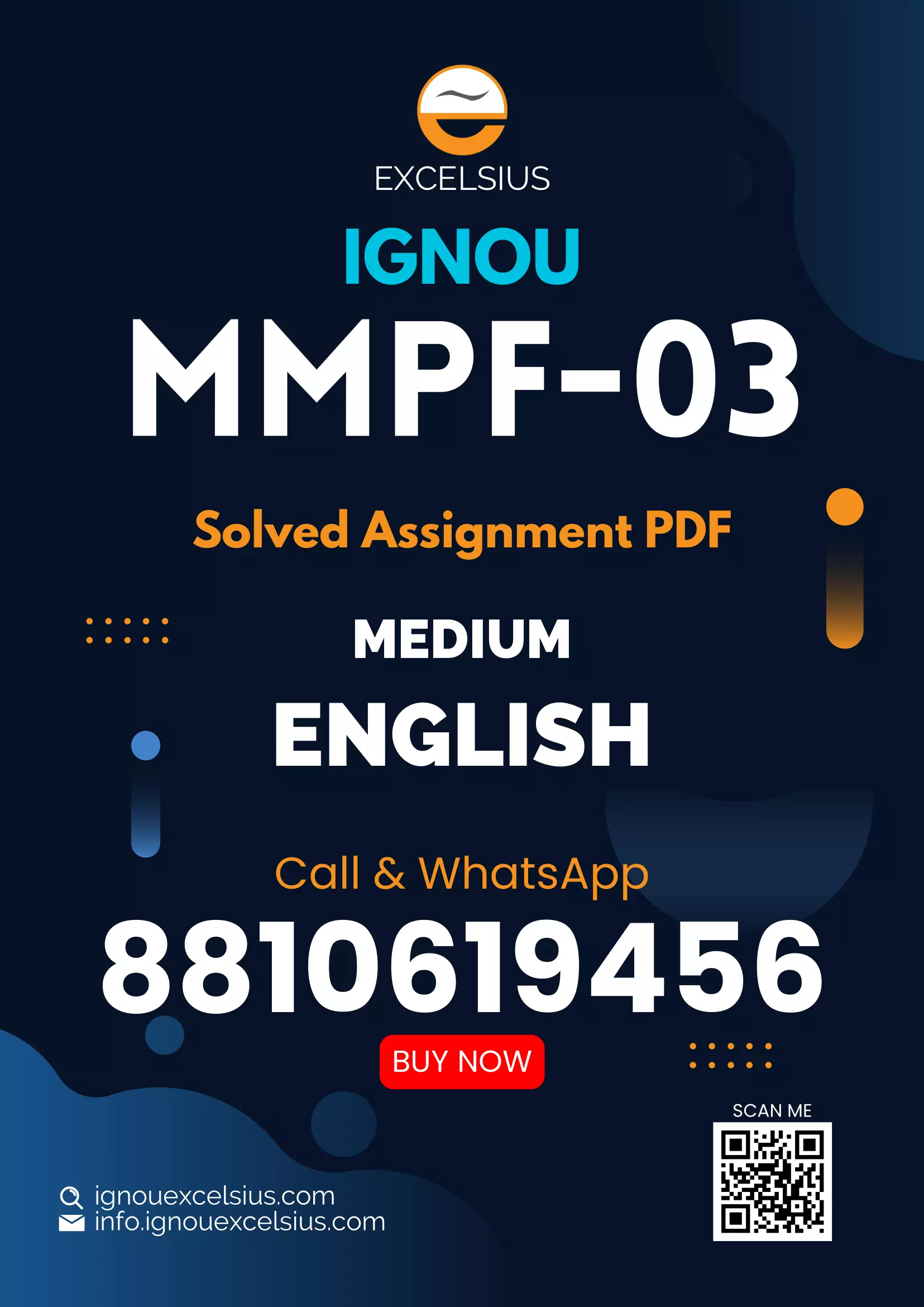 IGNOU MMPF-03 - Management Control Systems  Latest Solved Assignment-July 2024 - January 2025