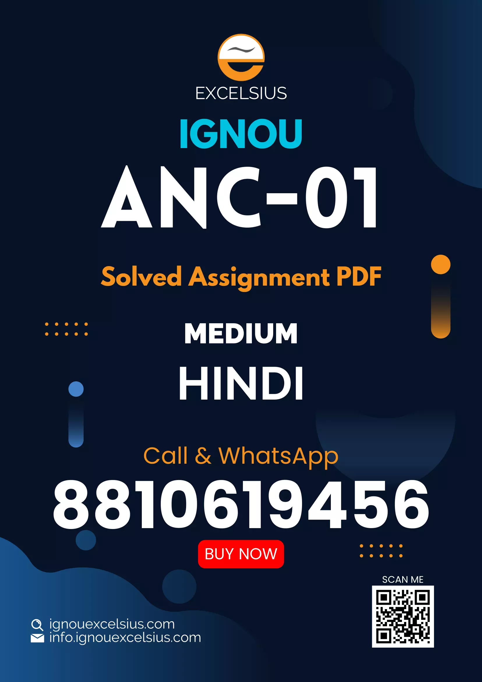 IGNOU ANC-01 - Nutrition for the Community, Latest Solved Assignment-July 2024 - January 2025