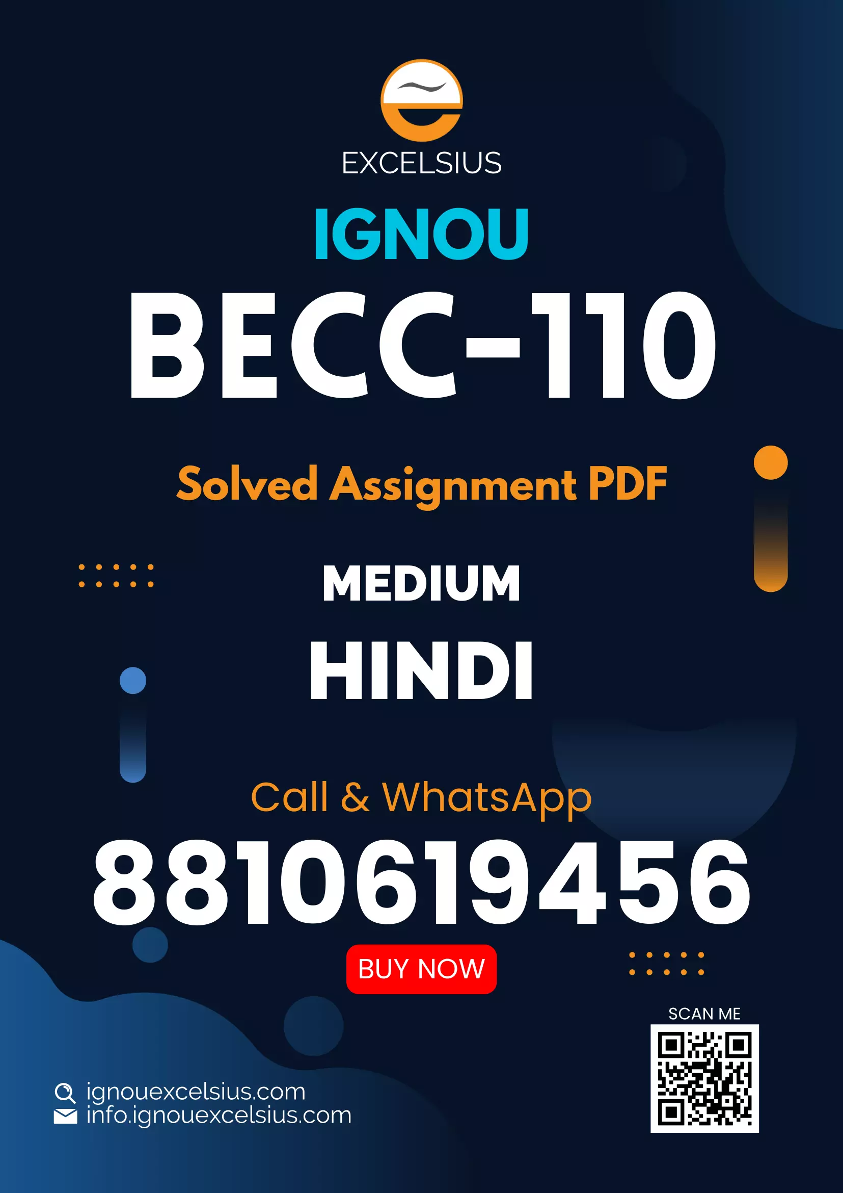 IGNOU BECC-110 - Introductory Econometrics, Latest Solved Assignment-July 2024 - January 2025