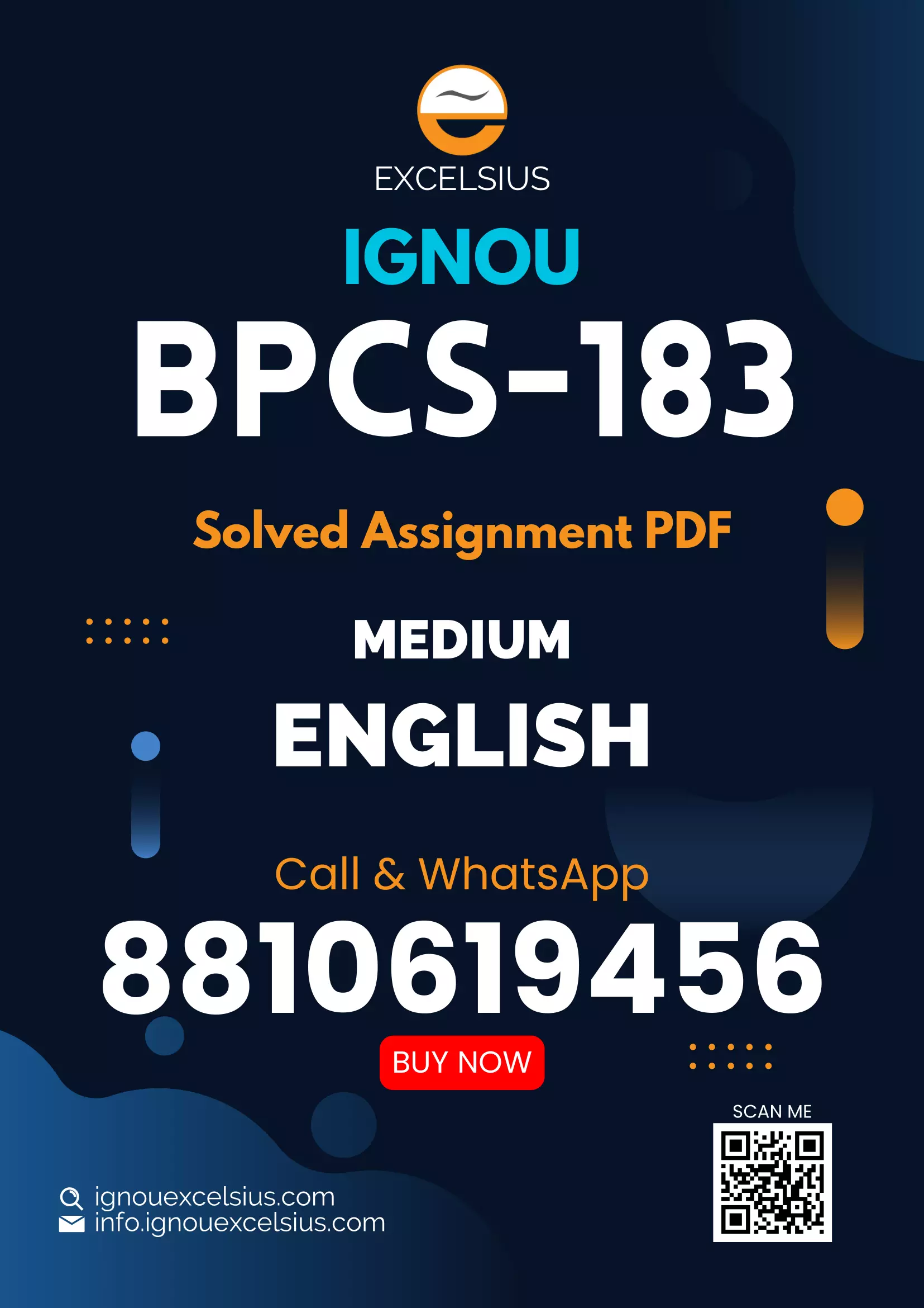 IGNOU BPCS-183 - Emotional Intelligence, Latest Solved Assignment-July 2024 - January 2025