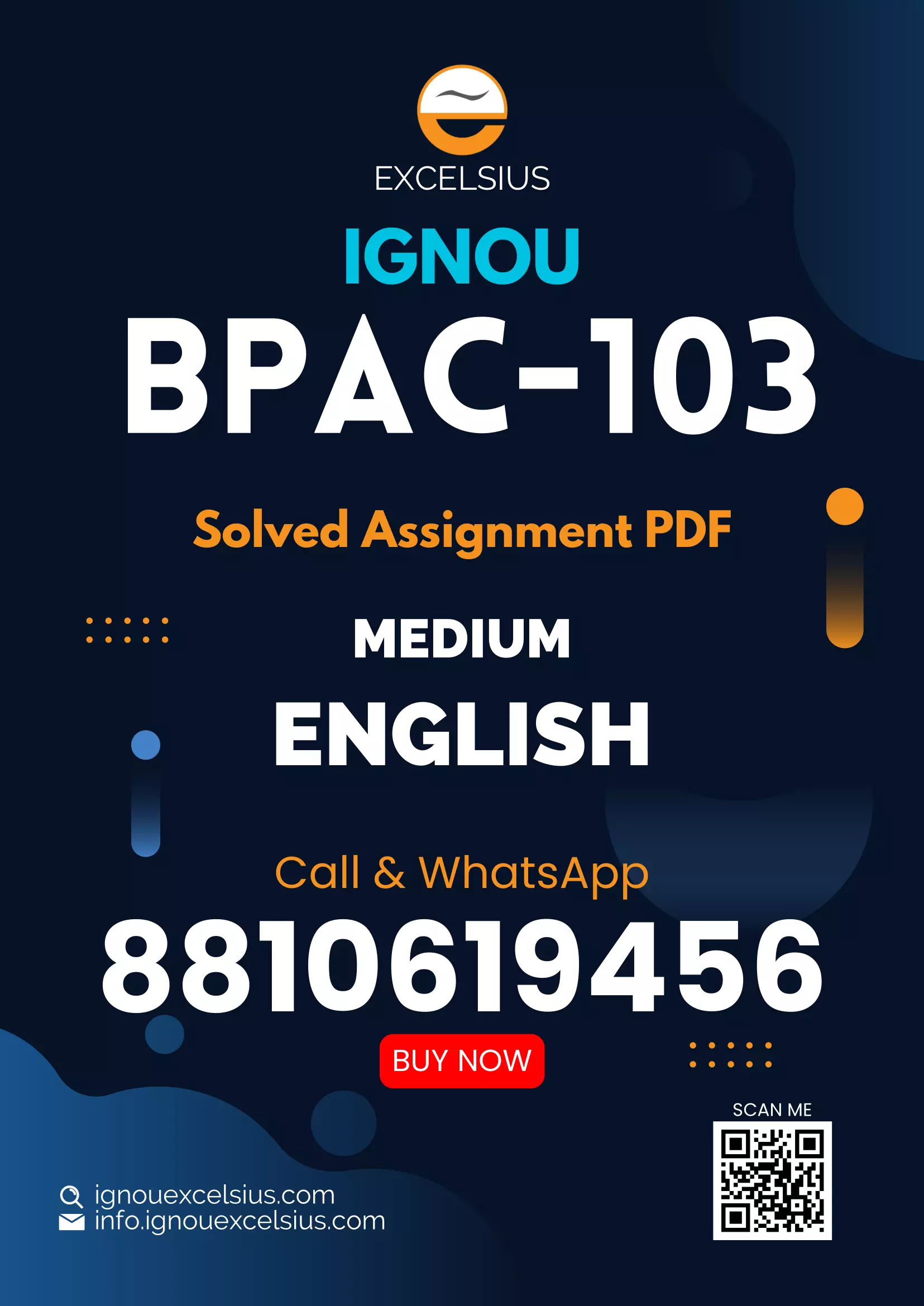 IGNOU BPAC-103 - Administrative System at Union Level, Latest Solved Assignment-July 2023 - January 2024